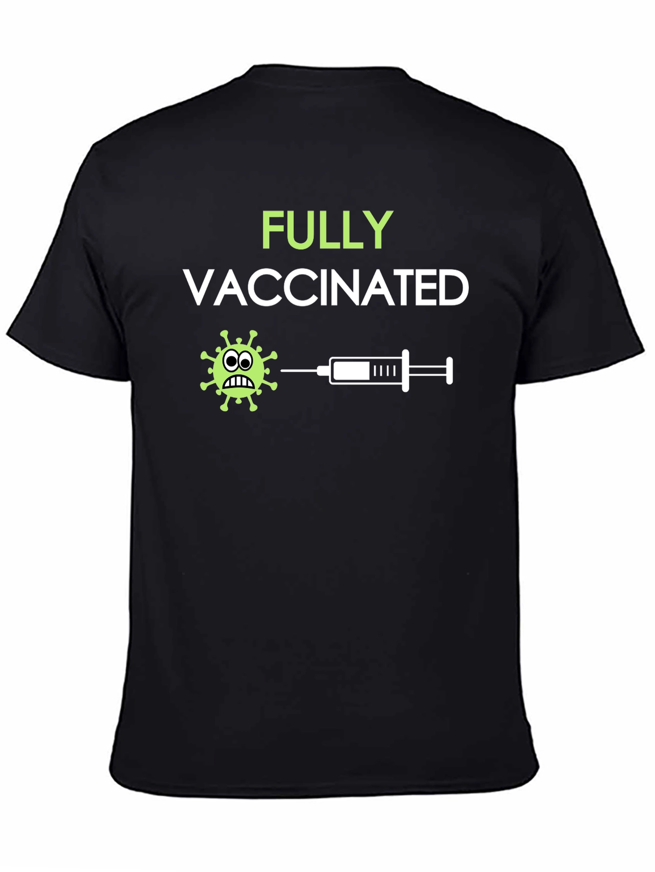 Fully Vaccinated Graphic Tee - Black Cotton T-Shirt