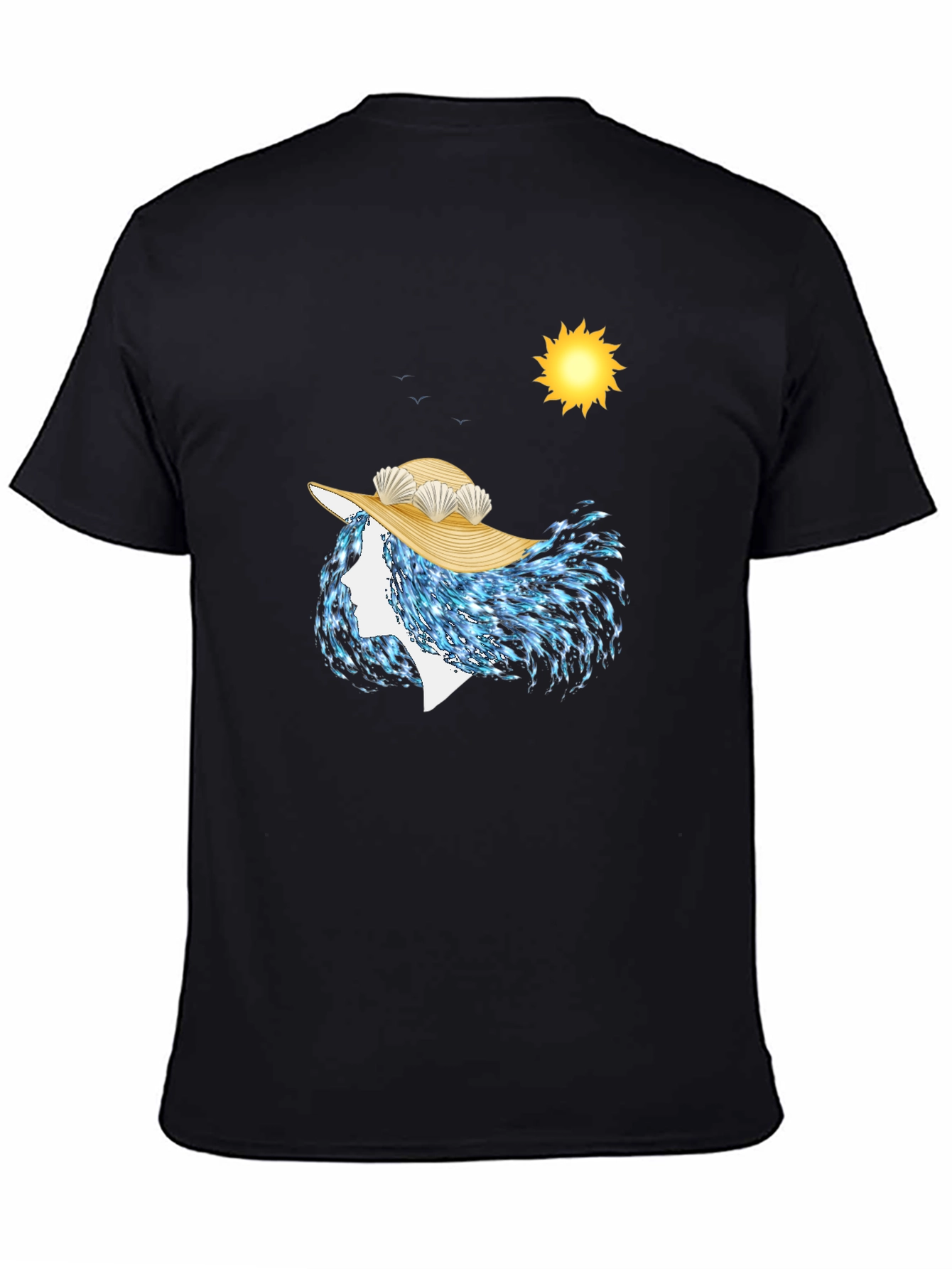 Ocean Wave Woman T-Shirt - Unique Artistic Design