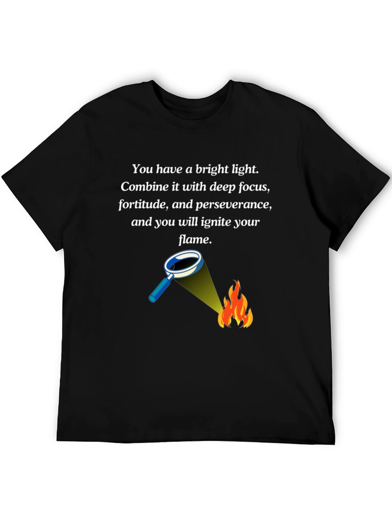 Bright Light Flame T-Shirt - Inspirational Design