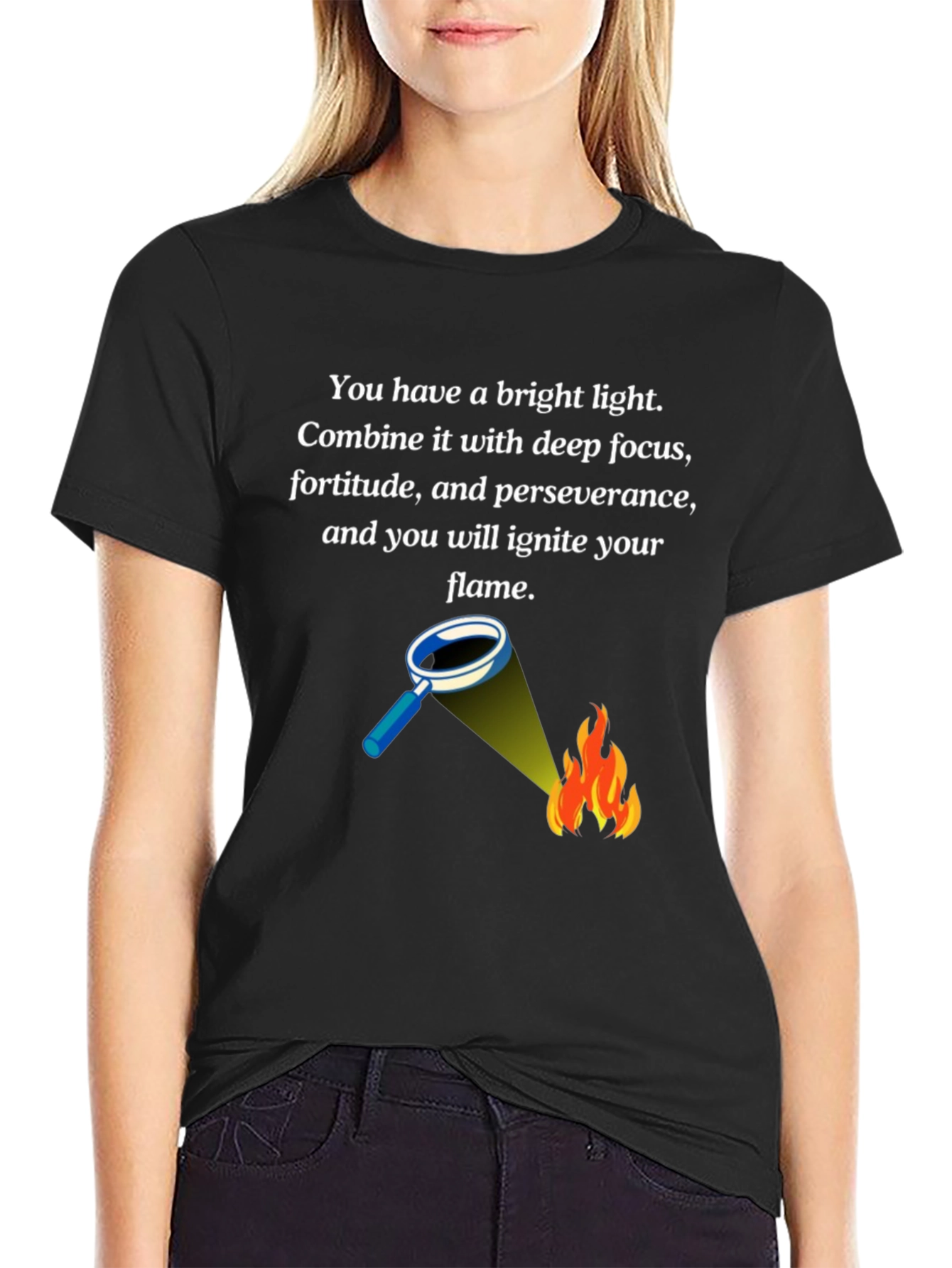 Bright Light Flame T-Shirt - Inspirational Design