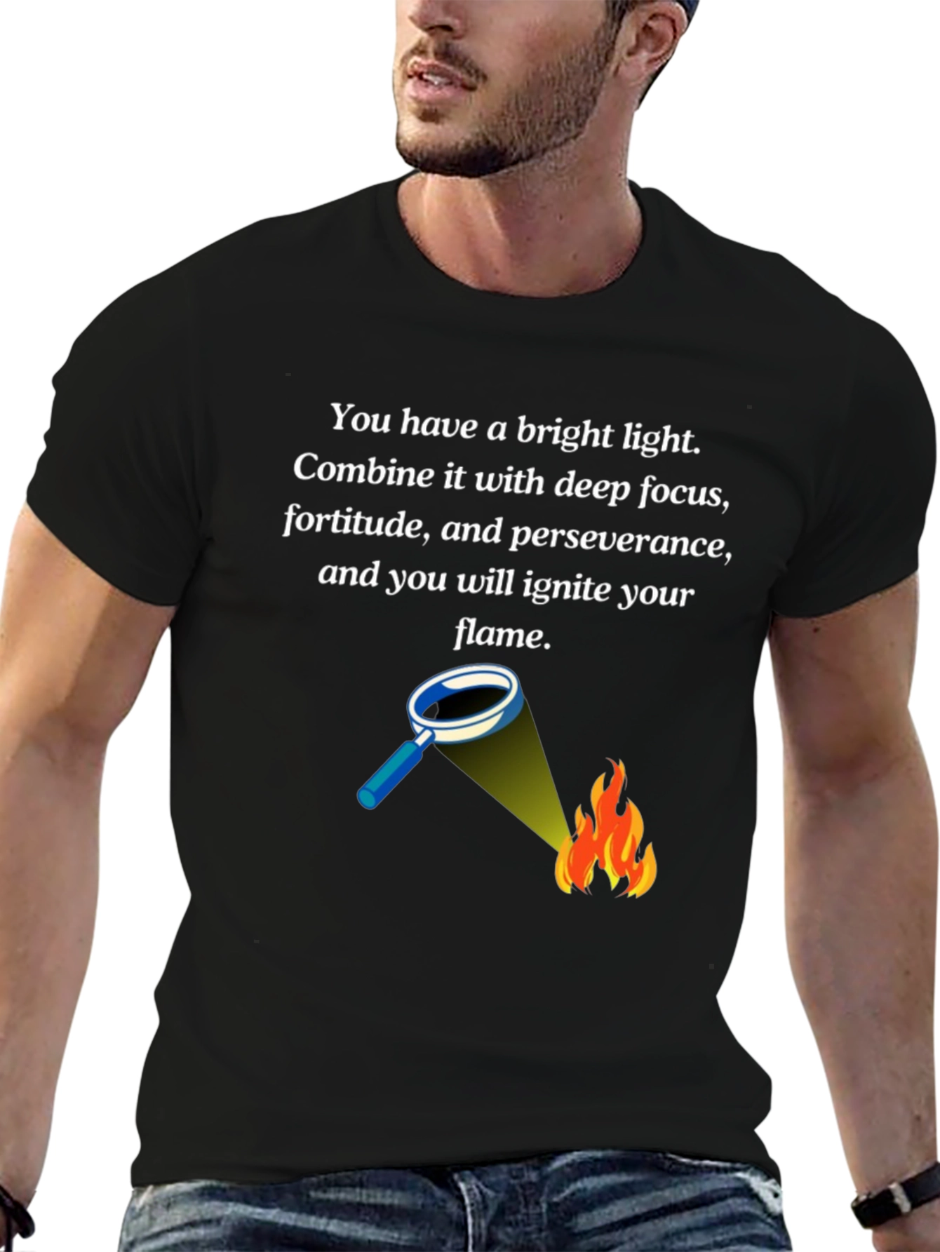 Bright Light Flame T-Shirt - Inspirational Design