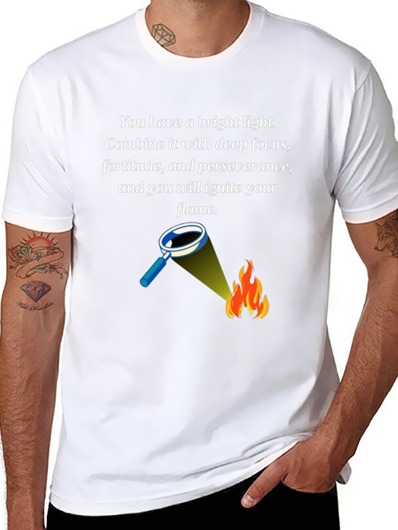 Bright Light Flame T-Shirt - Inspirational Design