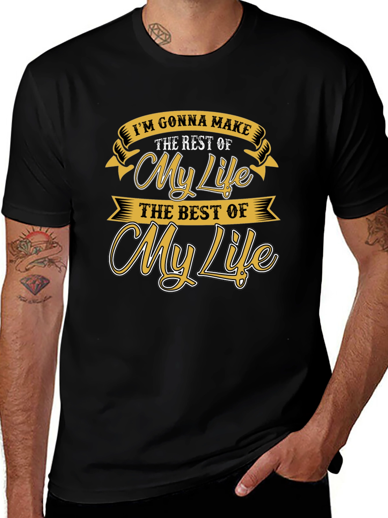 Motivational My Life Graphic Print Tee