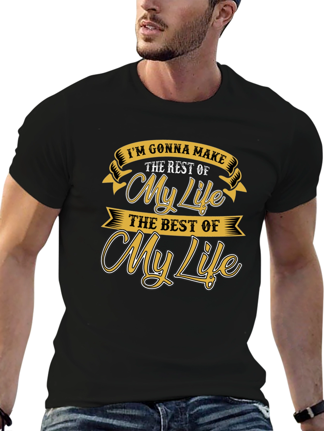 Motivational My Life Graphic Print Tee