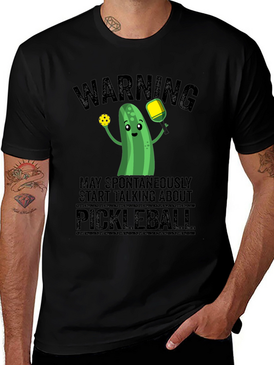 Warning: May Spontaneously Talk Pickleball T-Shirt