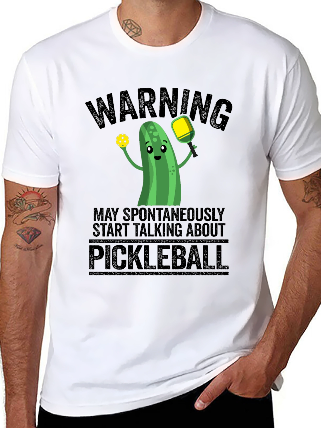 Warning: May Spontaneously Talk Pickleball T-Shirt