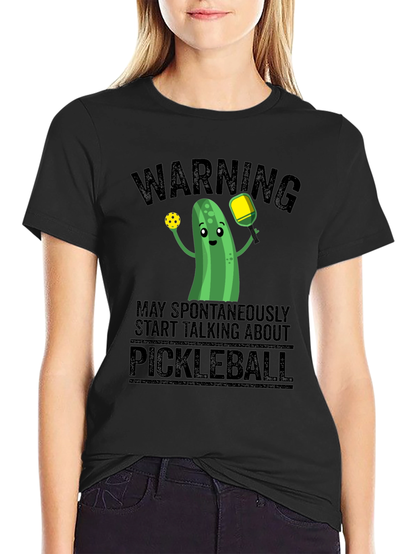 Warning: May Spontaneously Talk Pickleball T-Shirt