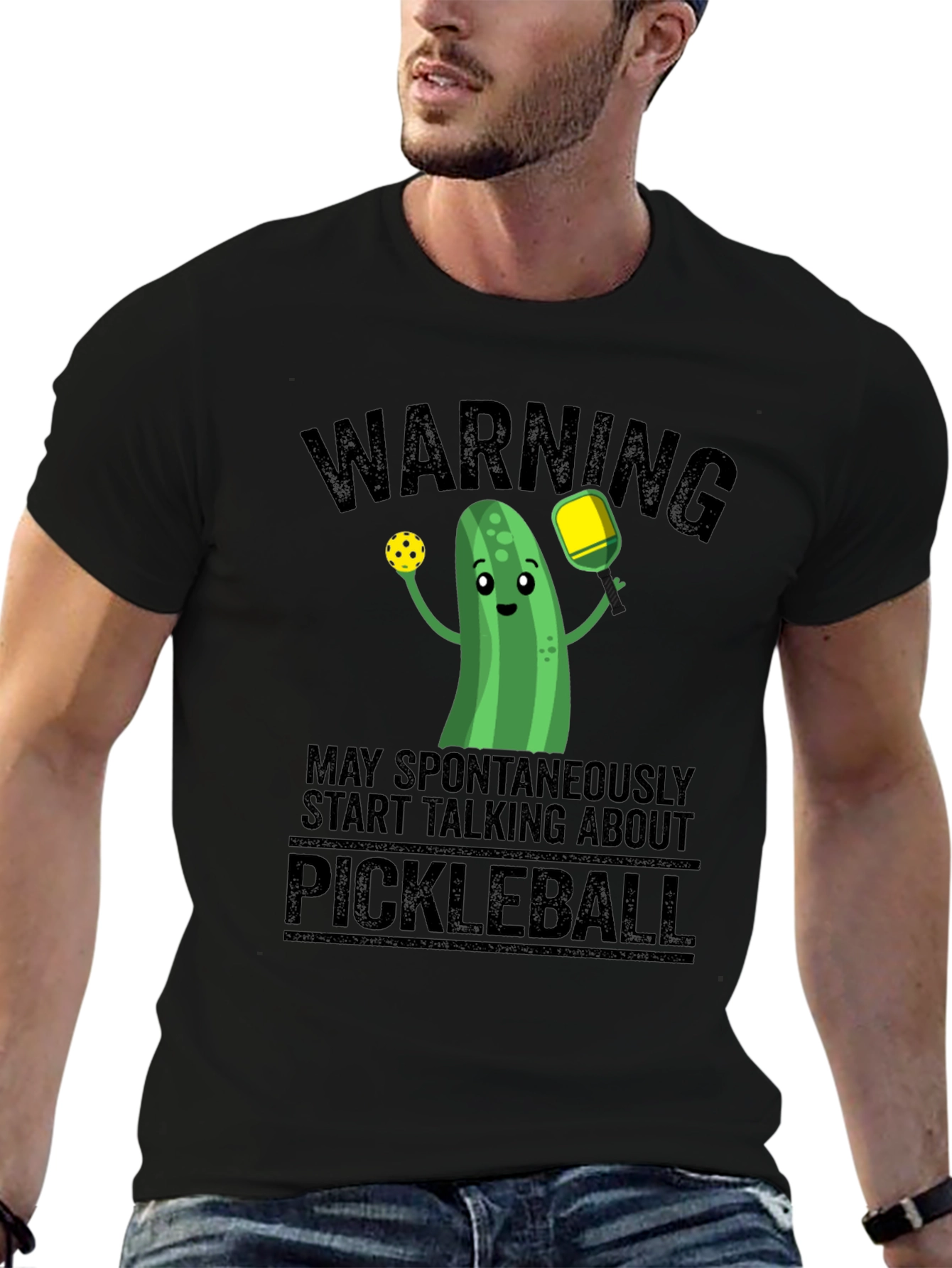 Warning: May Spontaneously Talk Pickleball T-Shirt