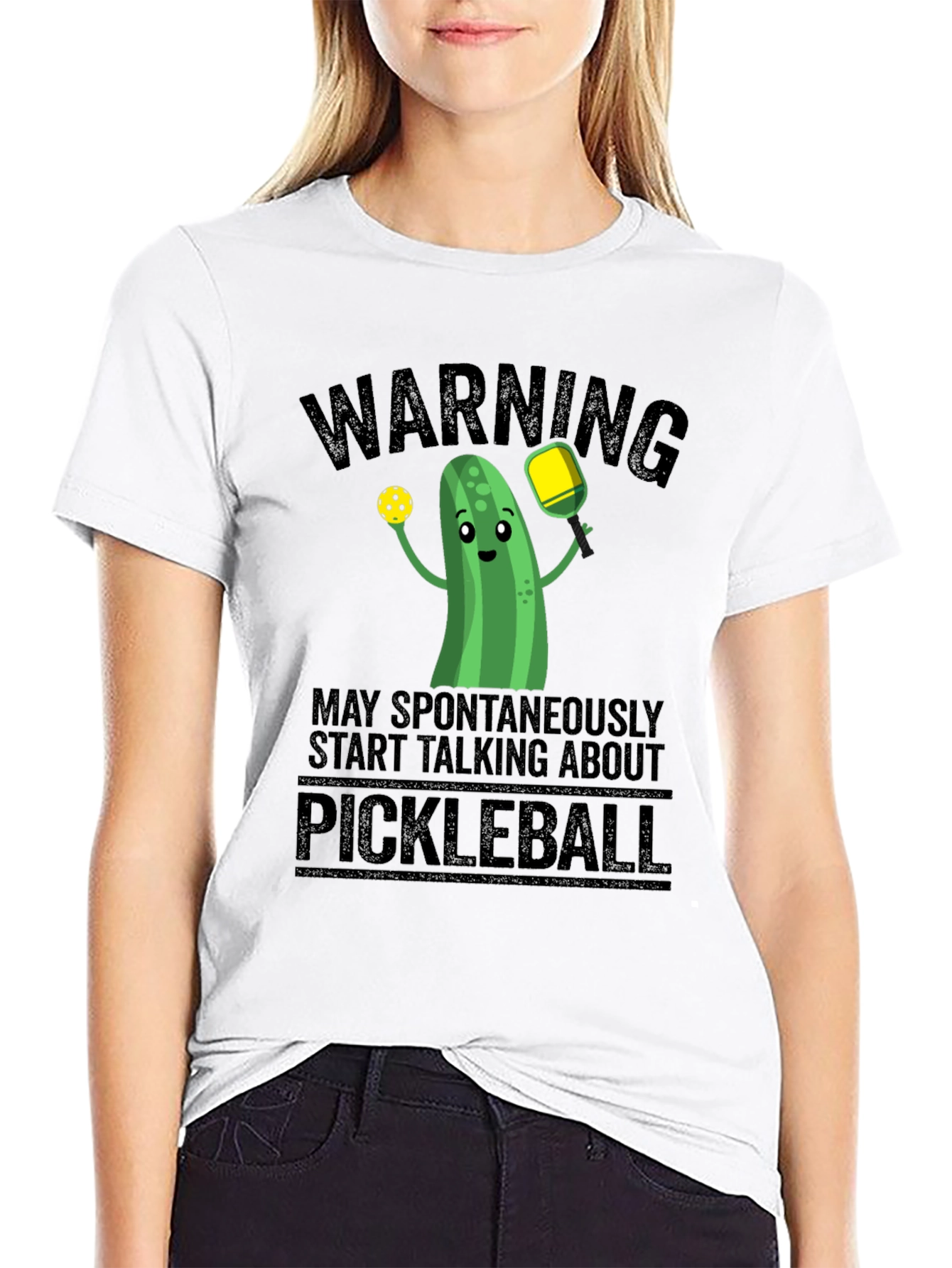Warning: May Spontaneously Talk Pickleball T-Shirt