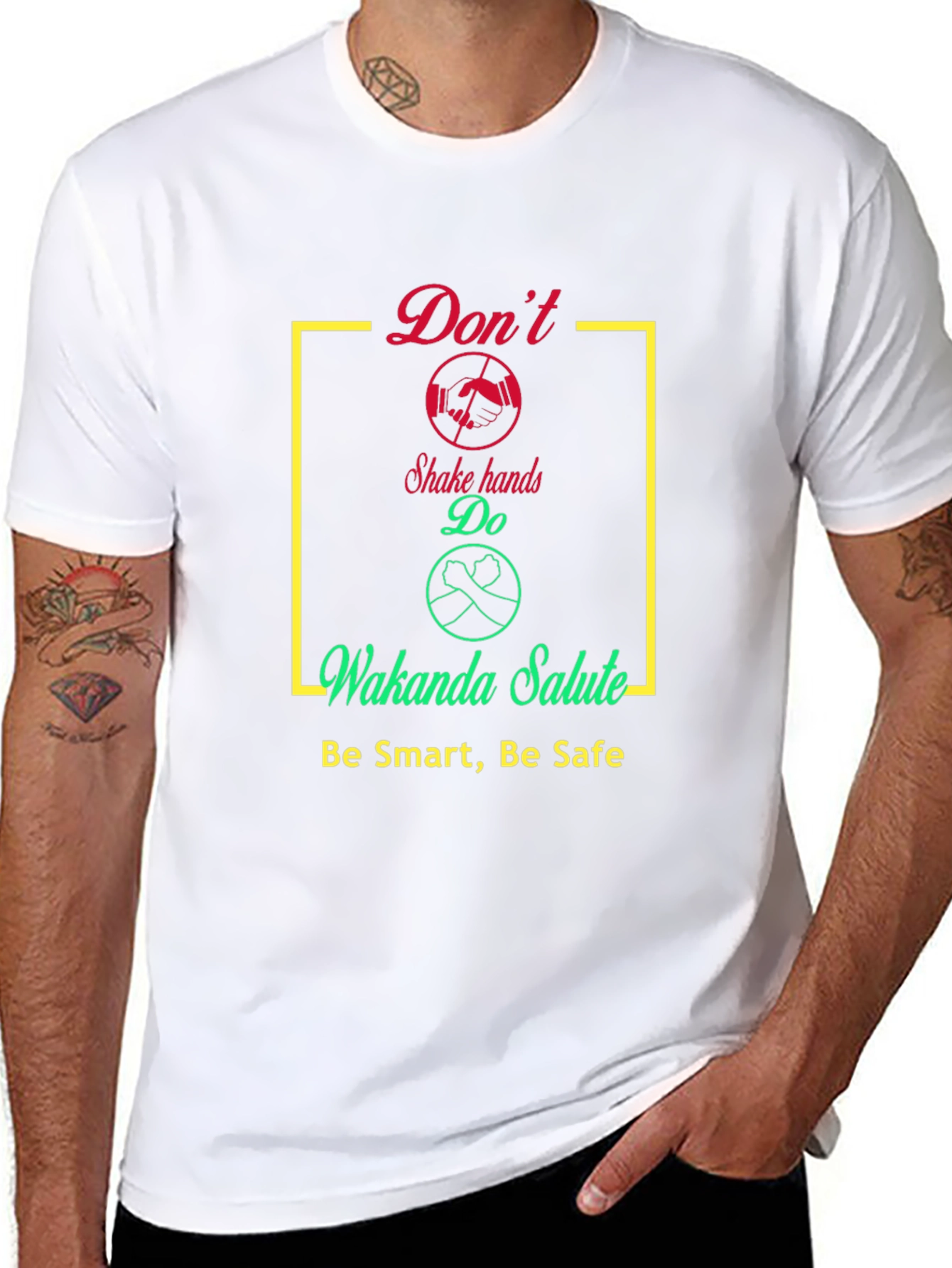 Wakanda Salute Graphic T-Shirt - Stay Safe