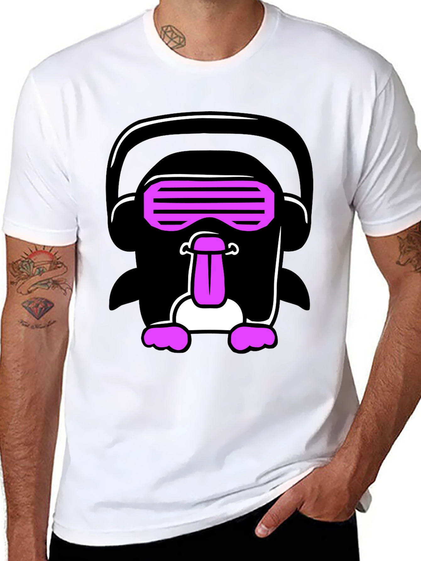 Funky Penguin Rave T-Shirt