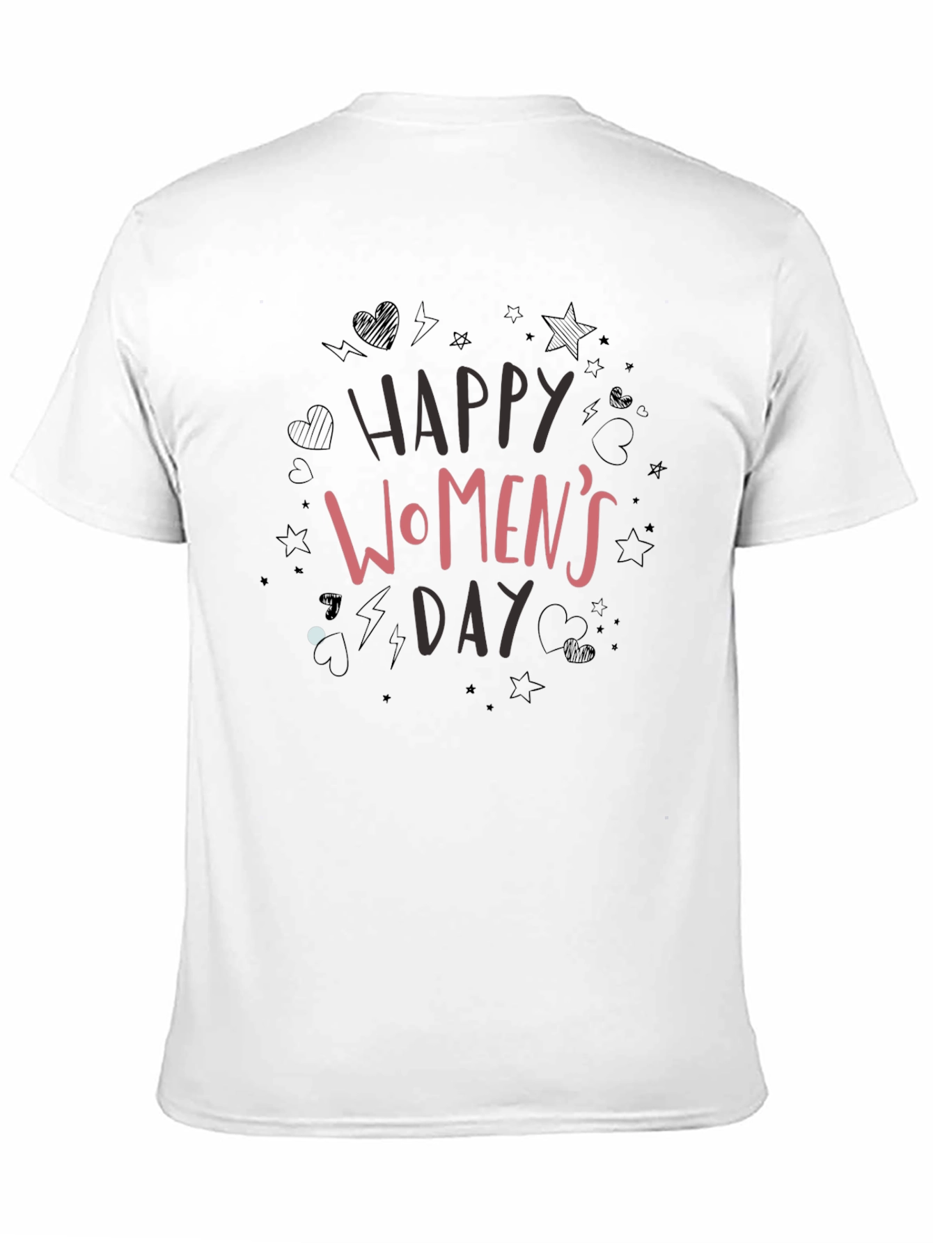 Happy Womens Day T-Shirt - Black Graphic Tee