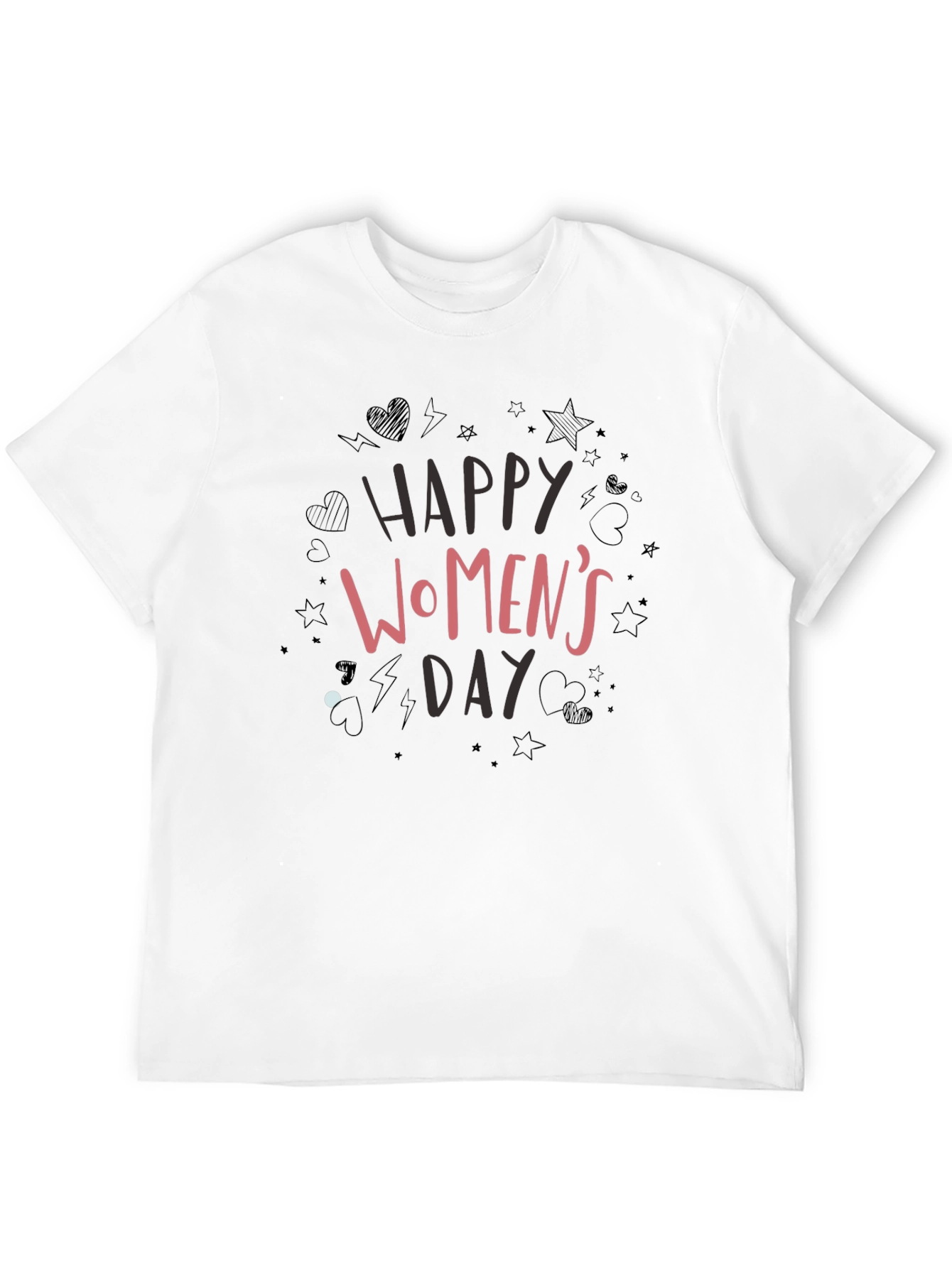 Happy Womens Day T-Shirt - Black Graphic Tee