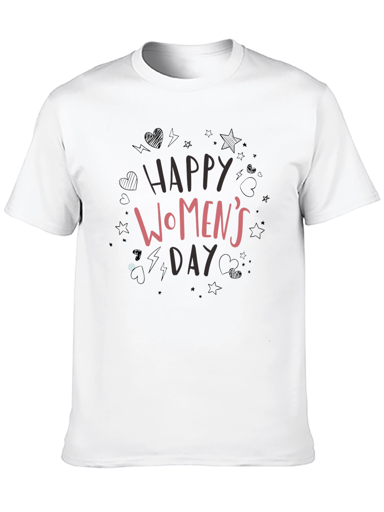 Happy Womens Day T-Shirt - Black Graphic Tee