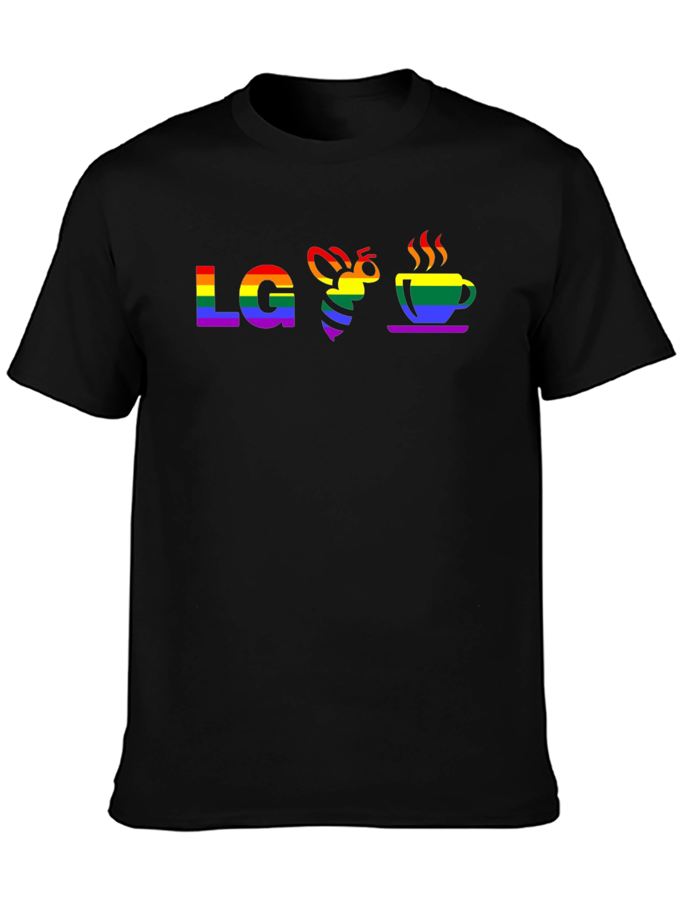 LGBTQ+ Pride Love Bee Coffee T-Shirt
