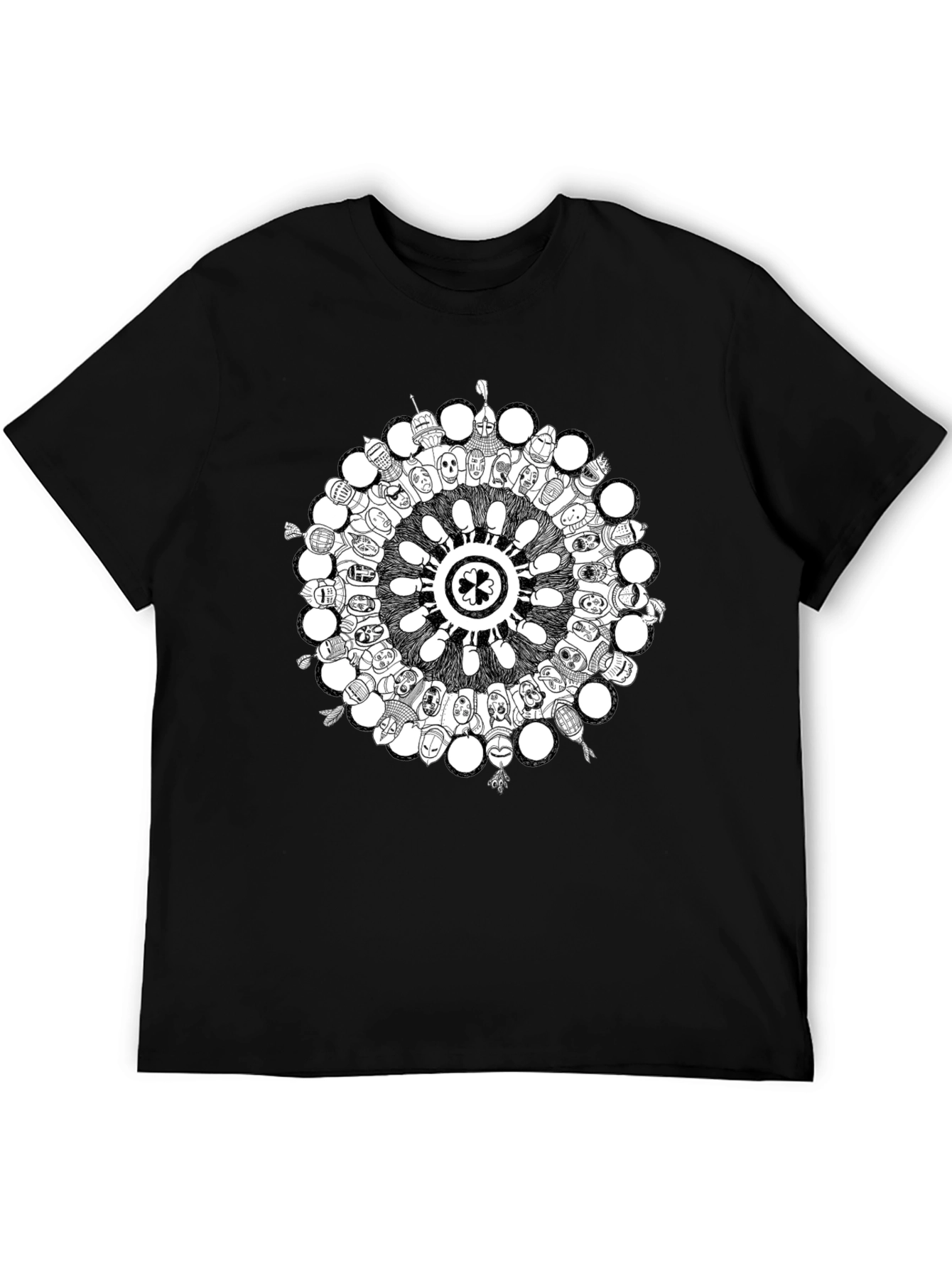 Unique Circle Graphic Tee - Soft Cotton Blend Shirt