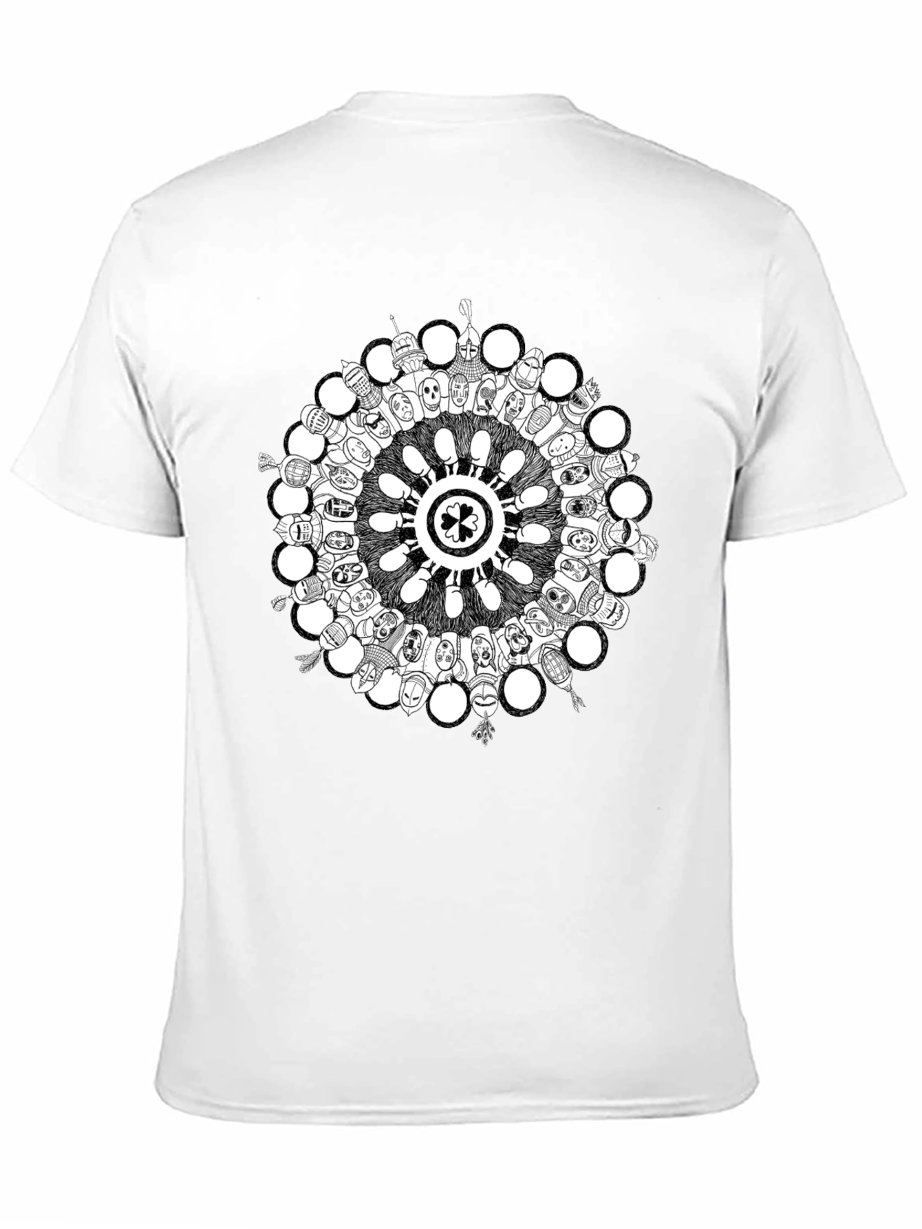 Unique Circle Graphic Tee - Soft Cotton Blend Shirt