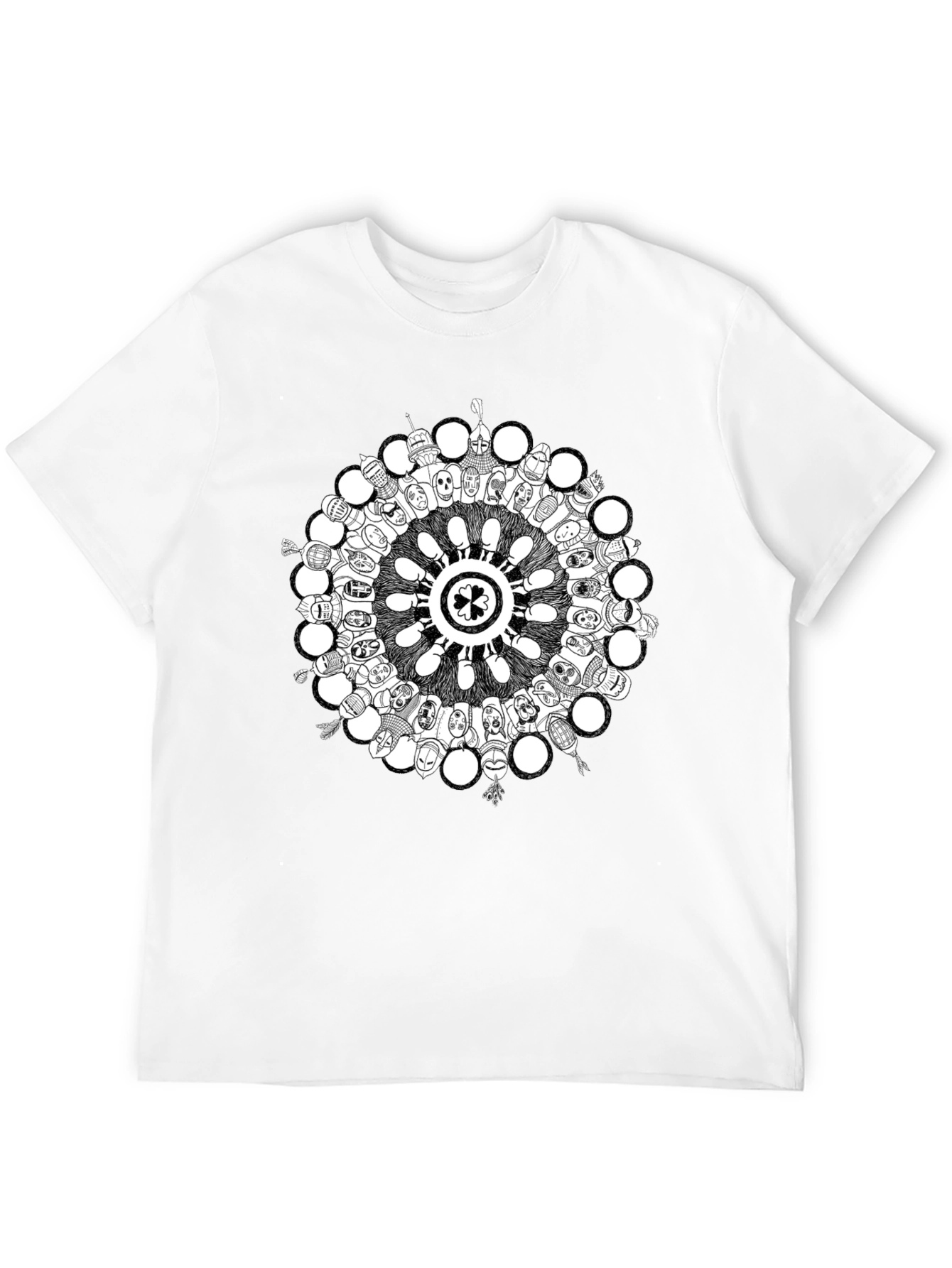 Unique Circle Graphic Tee - Soft Cotton Blend Shirt