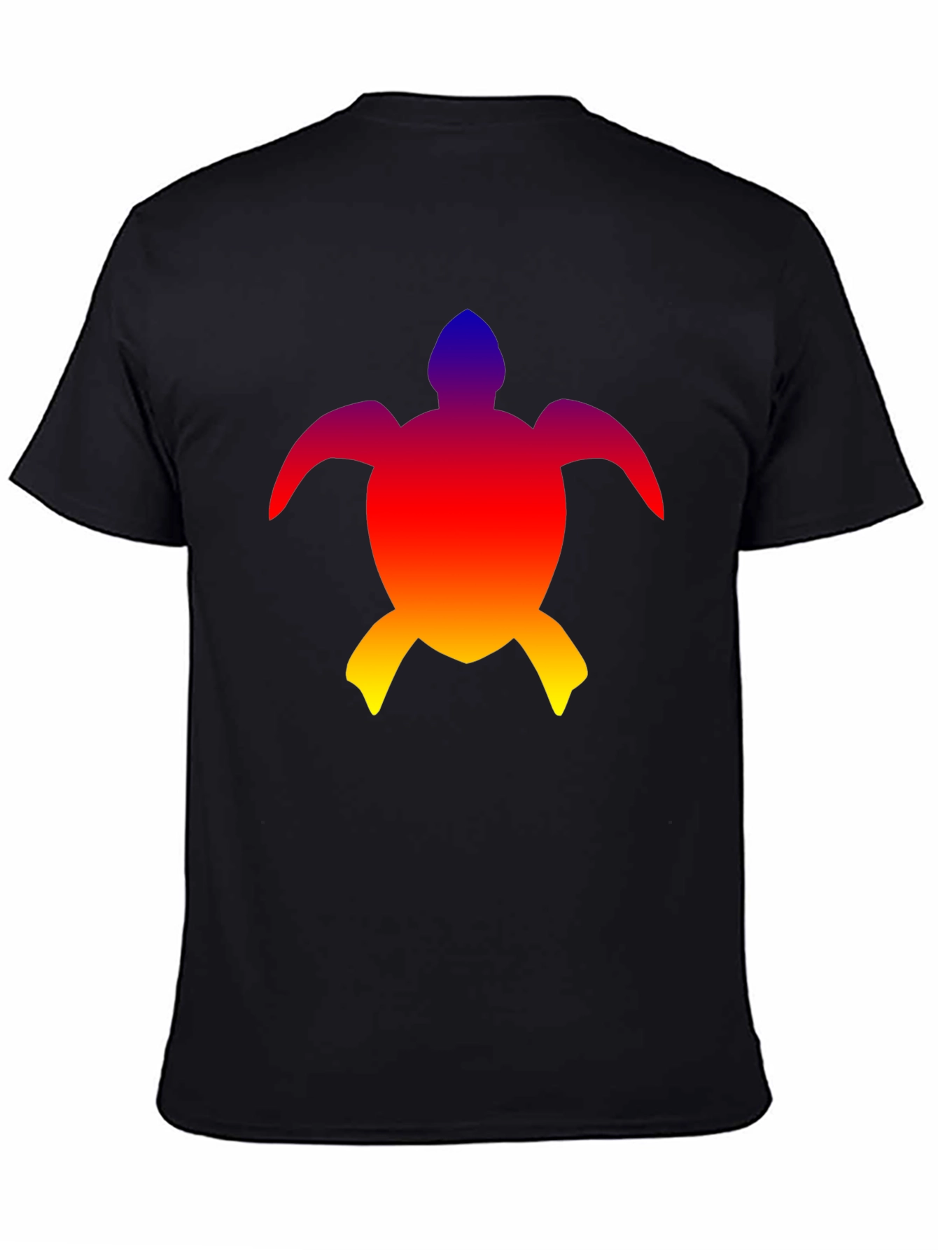 Rainbow Turtle Graphic Tee - Mens Black T-Shirt