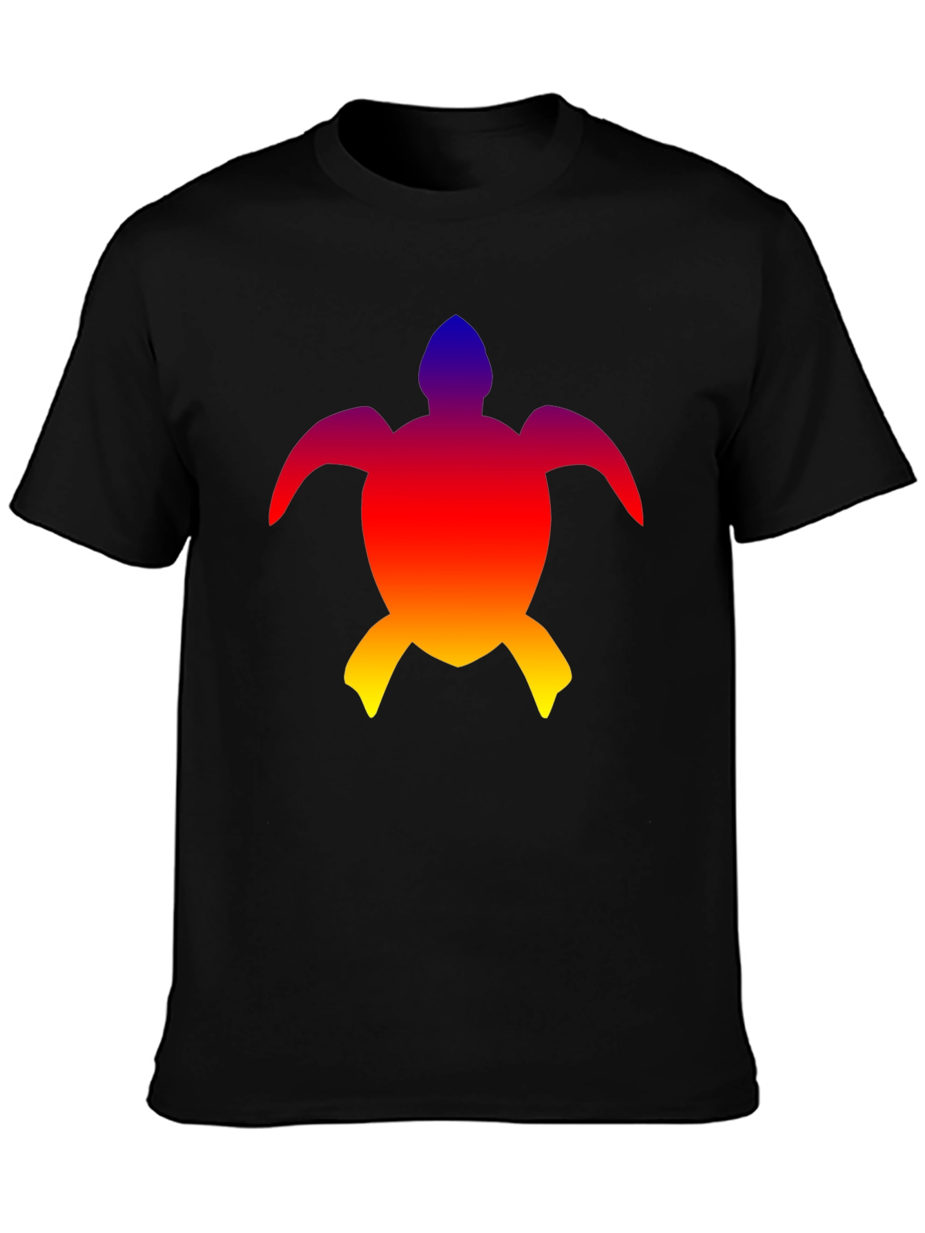 Rainbow Turtle Graphic Tee - Mens Black T-Shirt