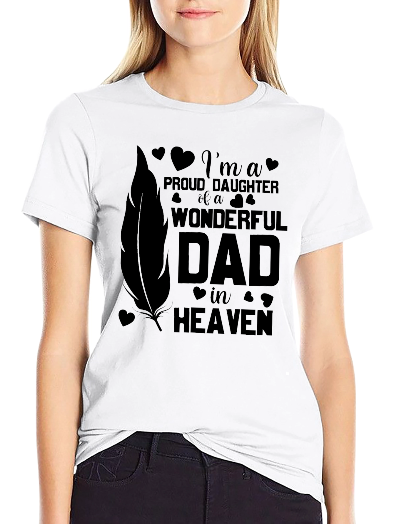 Proud Daughter Dad in Heaven T-Shirt