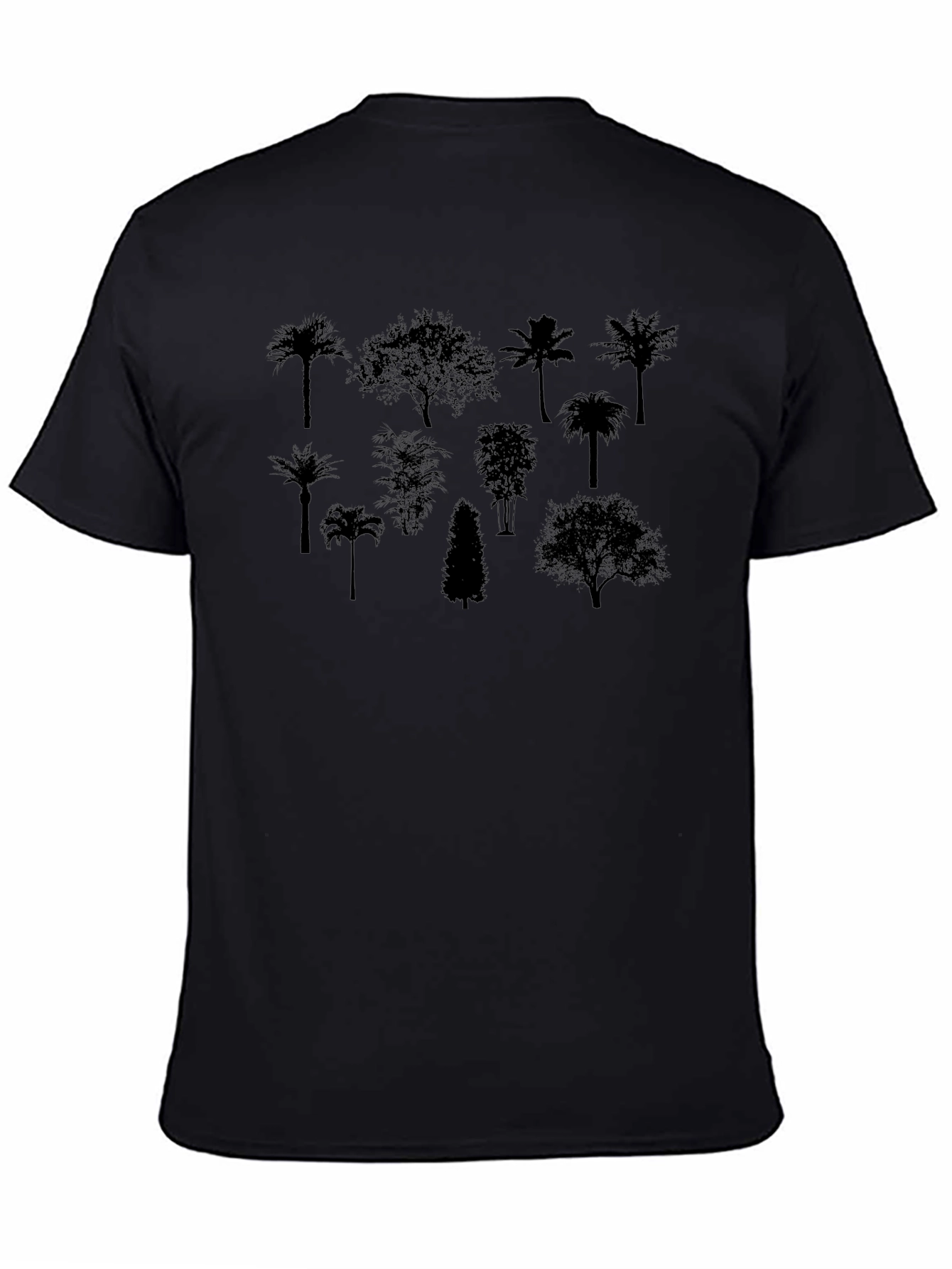 Silhouette Trees Black Graphic Tee