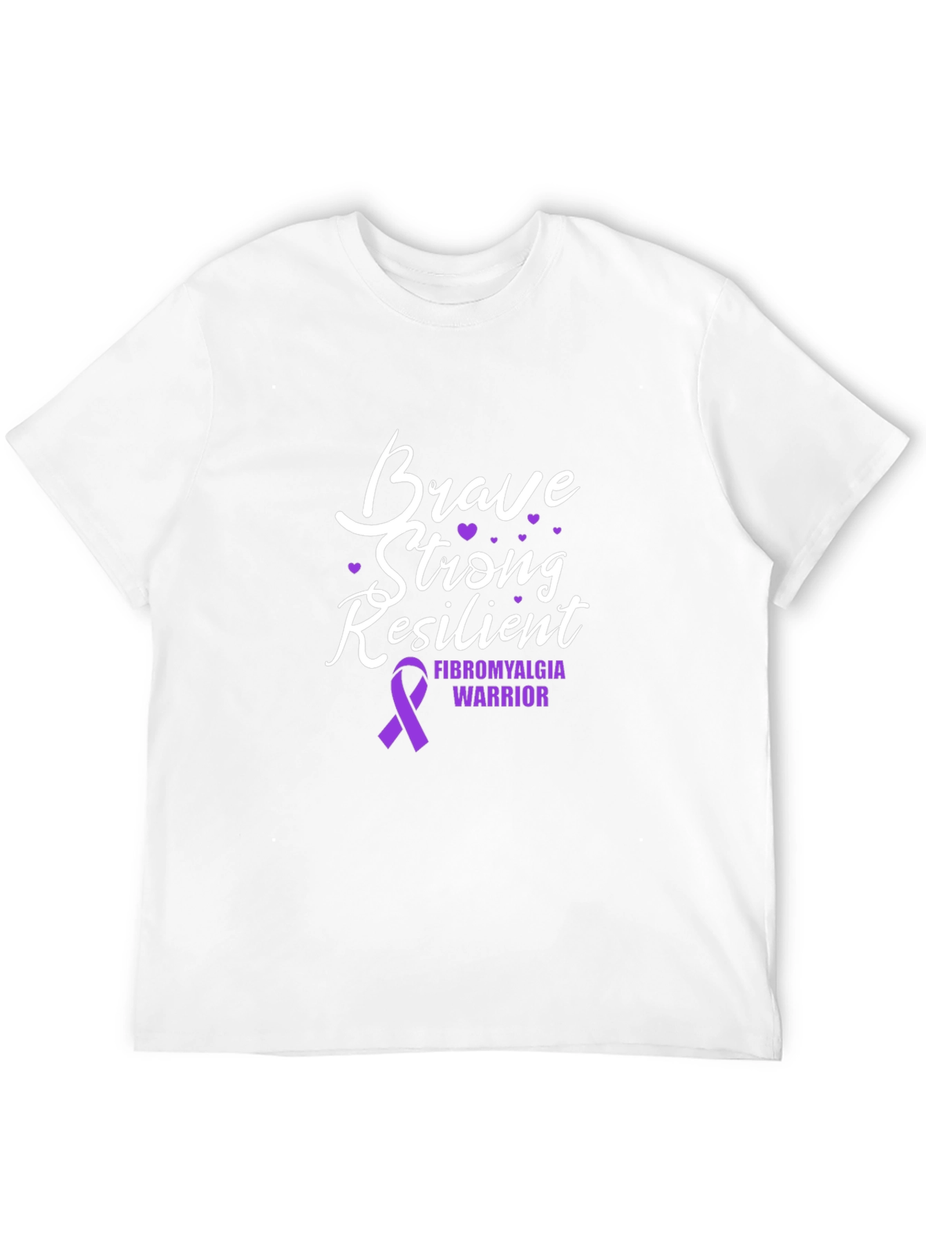 Brave Strong Resilient Fibromyalgia Awareness T-Shirt