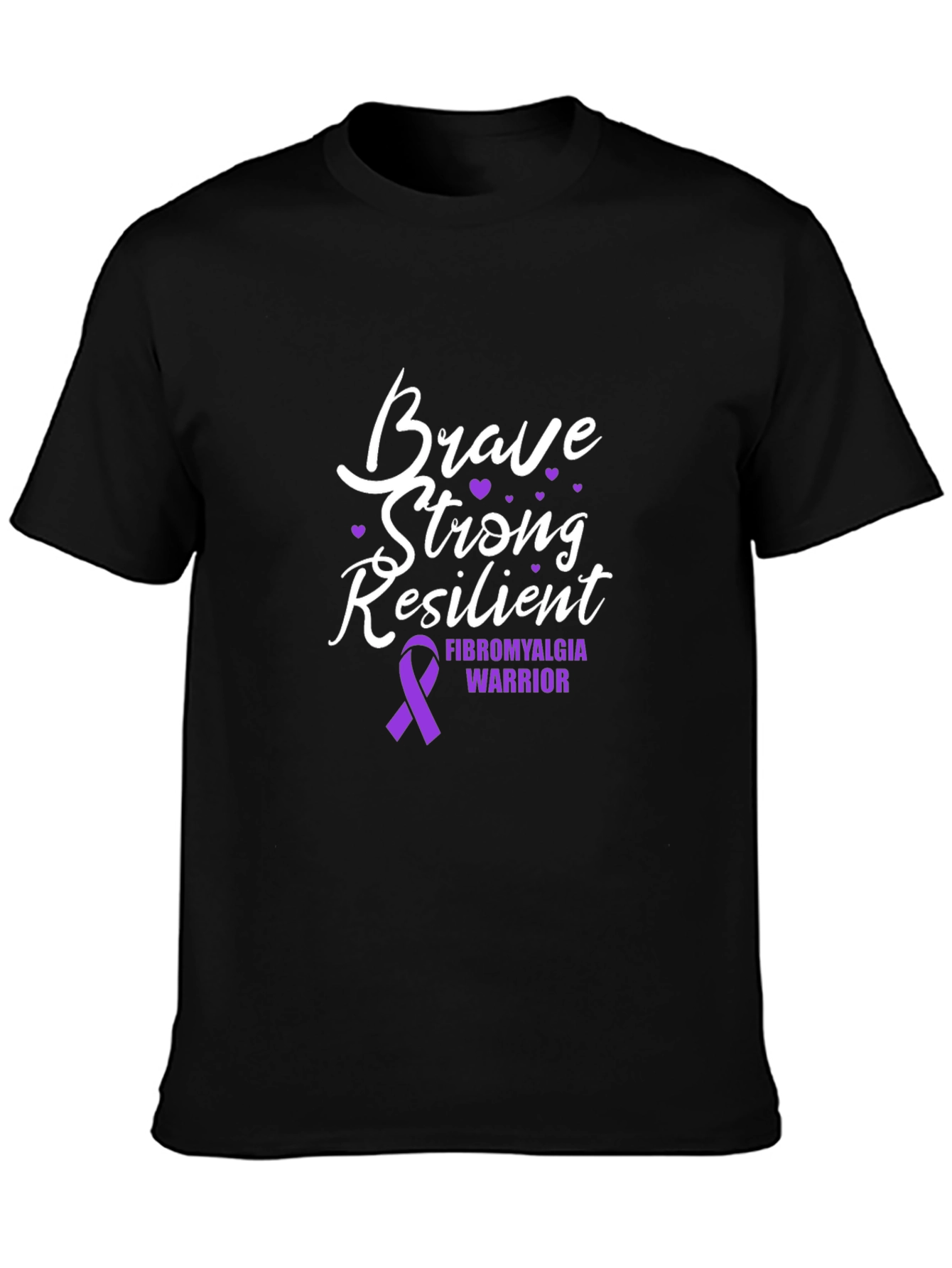 Brave Strong Resilient Fibromyalgia Awareness T-Shirt