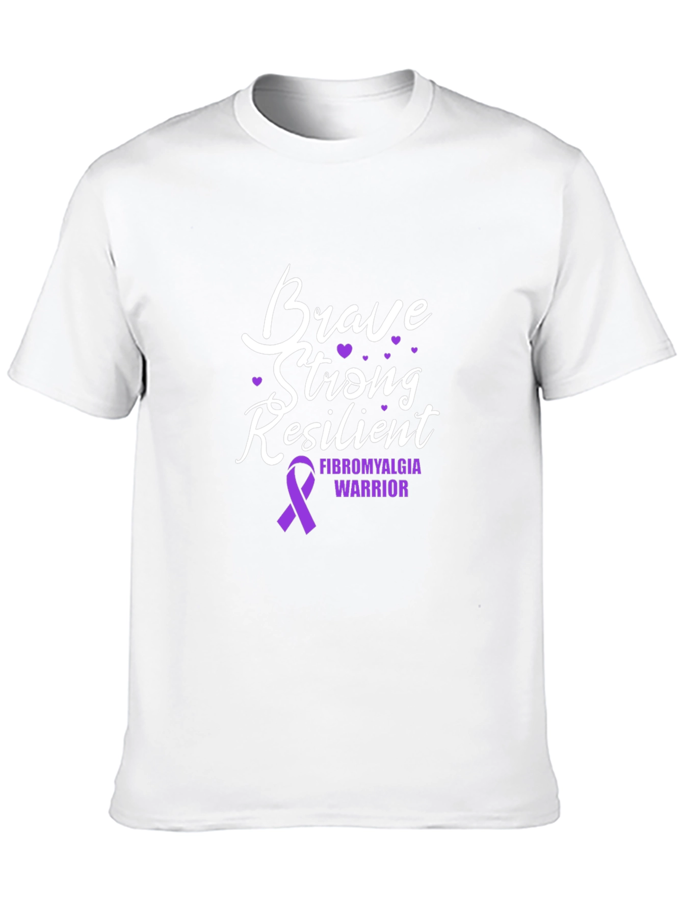 Brave Strong Resilient Fibromyalgia Awareness T-Shirt