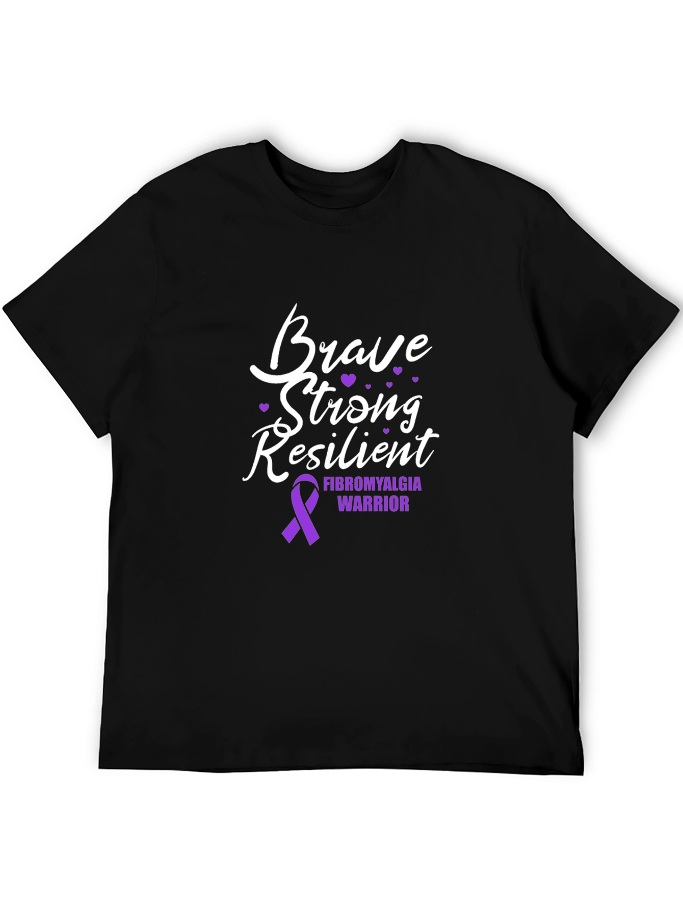 Brave Strong Resilient Fibromyalgia Awareness T-Shirt