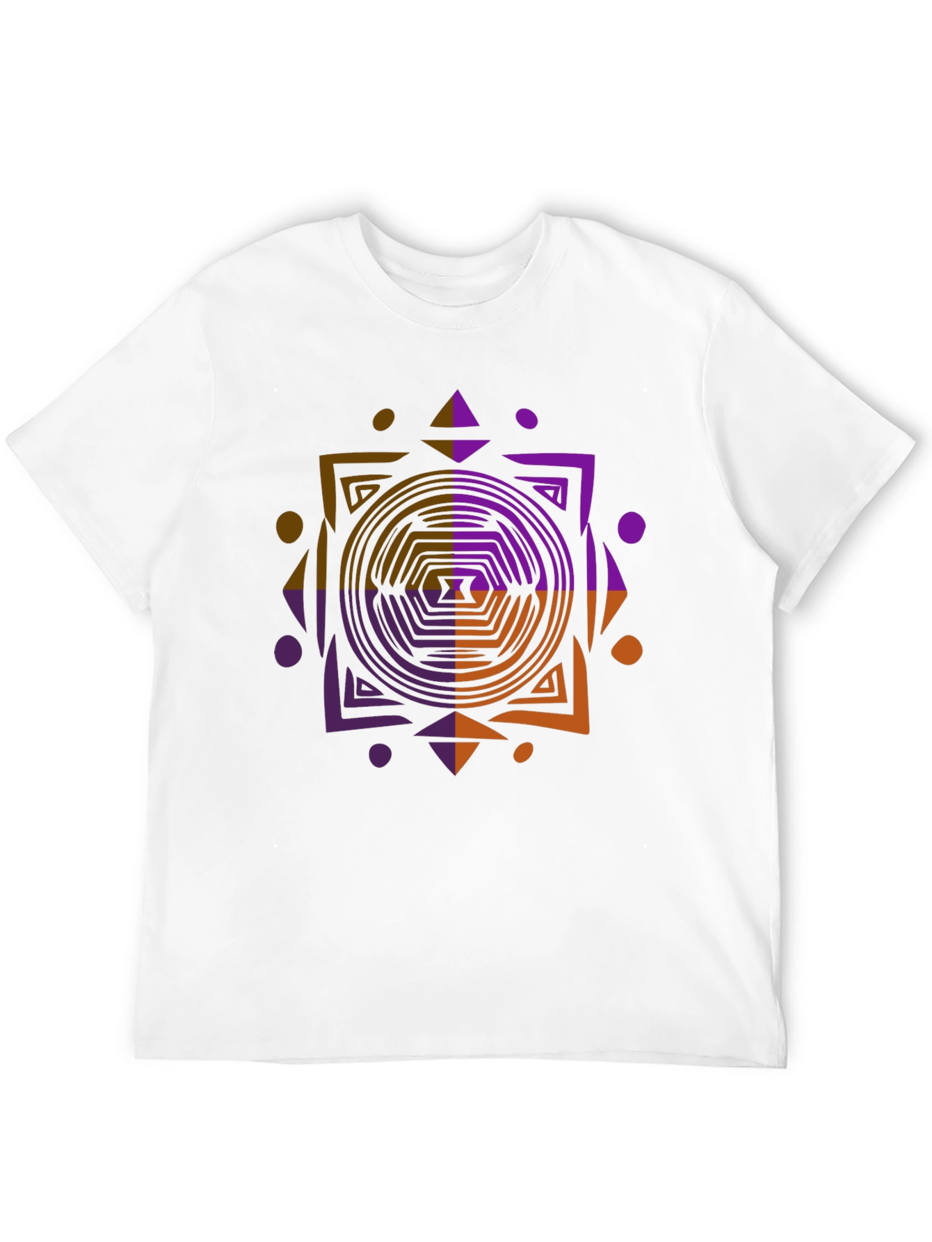 Geometric Graphic Print Tee - Modern Black T-Shirt