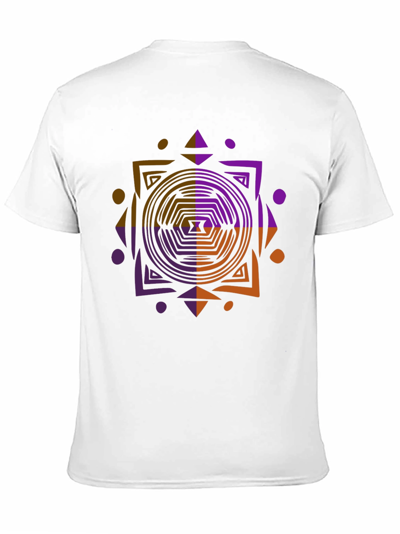 Geometric Graphic Print Tee - Modern Black T-Shirt