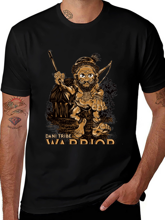 Dani Tribe Warrior Graphic T-Shirt - Black