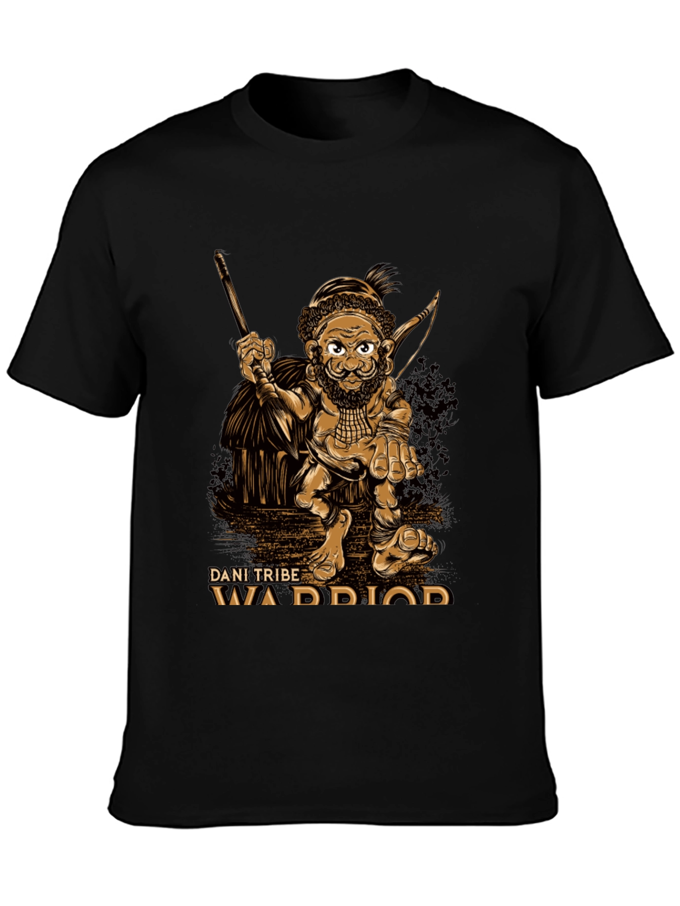 Dani Tribe Warrior Graphic T-Shirt - Black