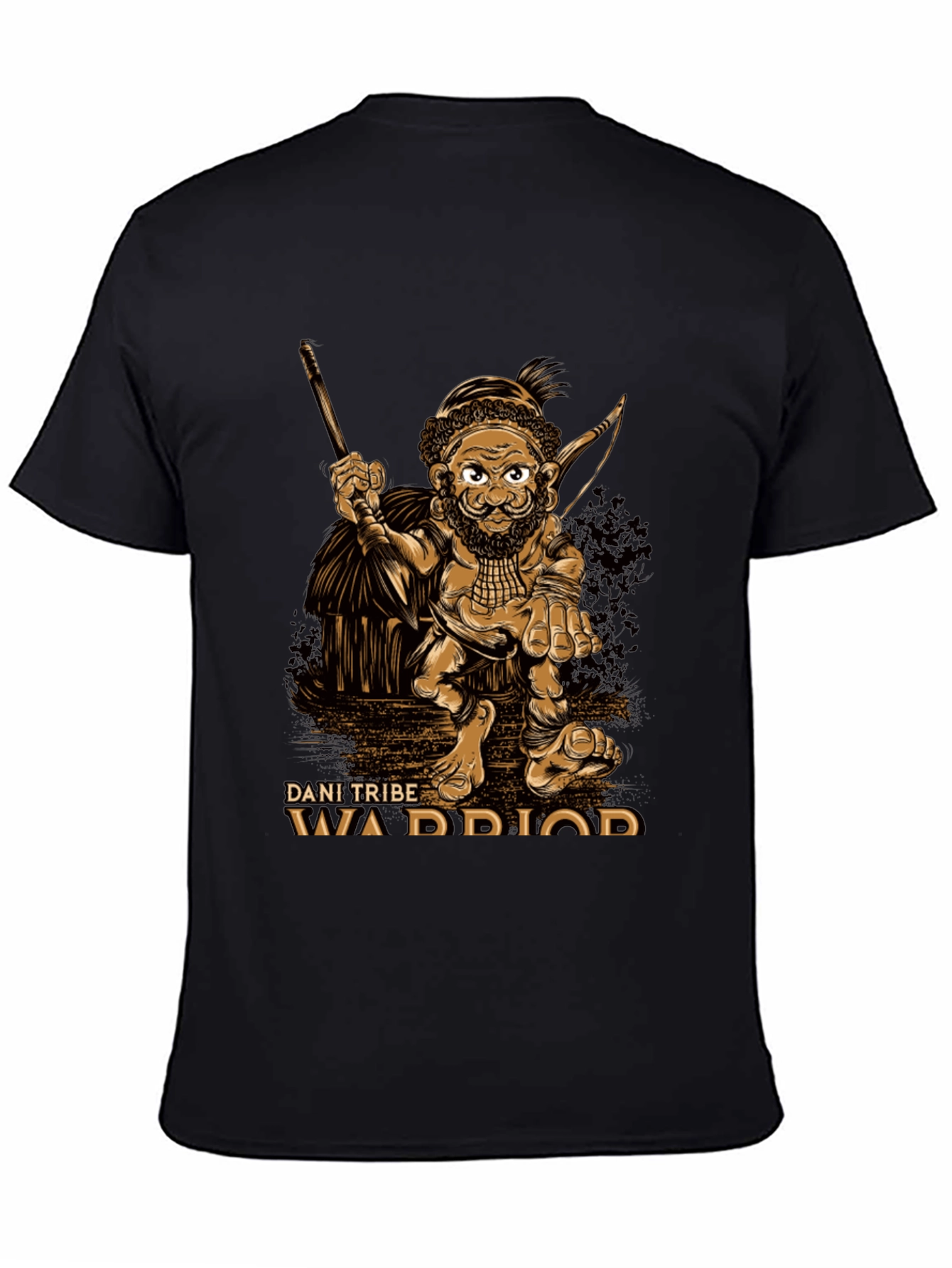 Dani Tribe Warrior Graphic T-Shirt - Black