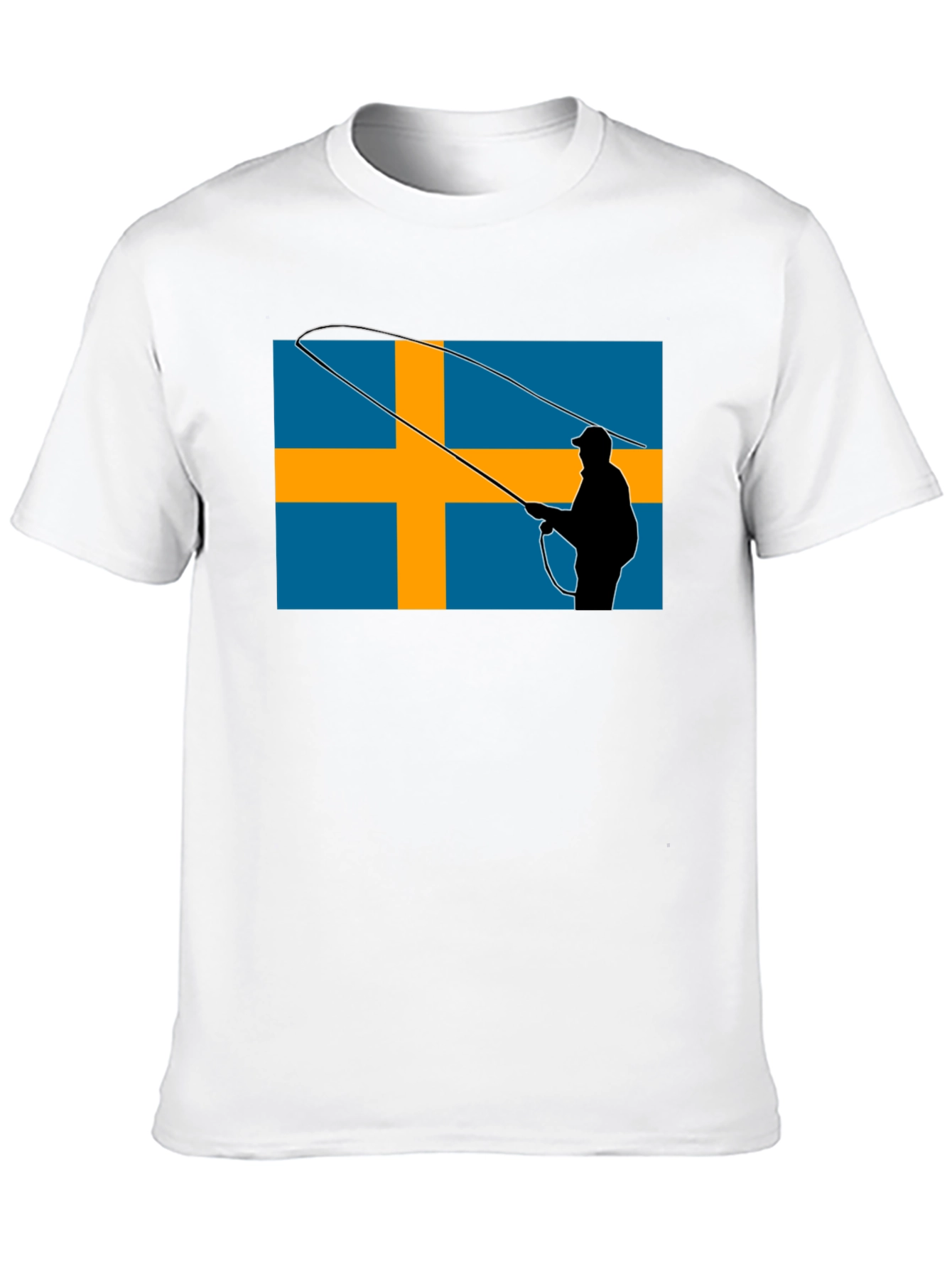 Sweden Flag Fly Fishing T-Shirt