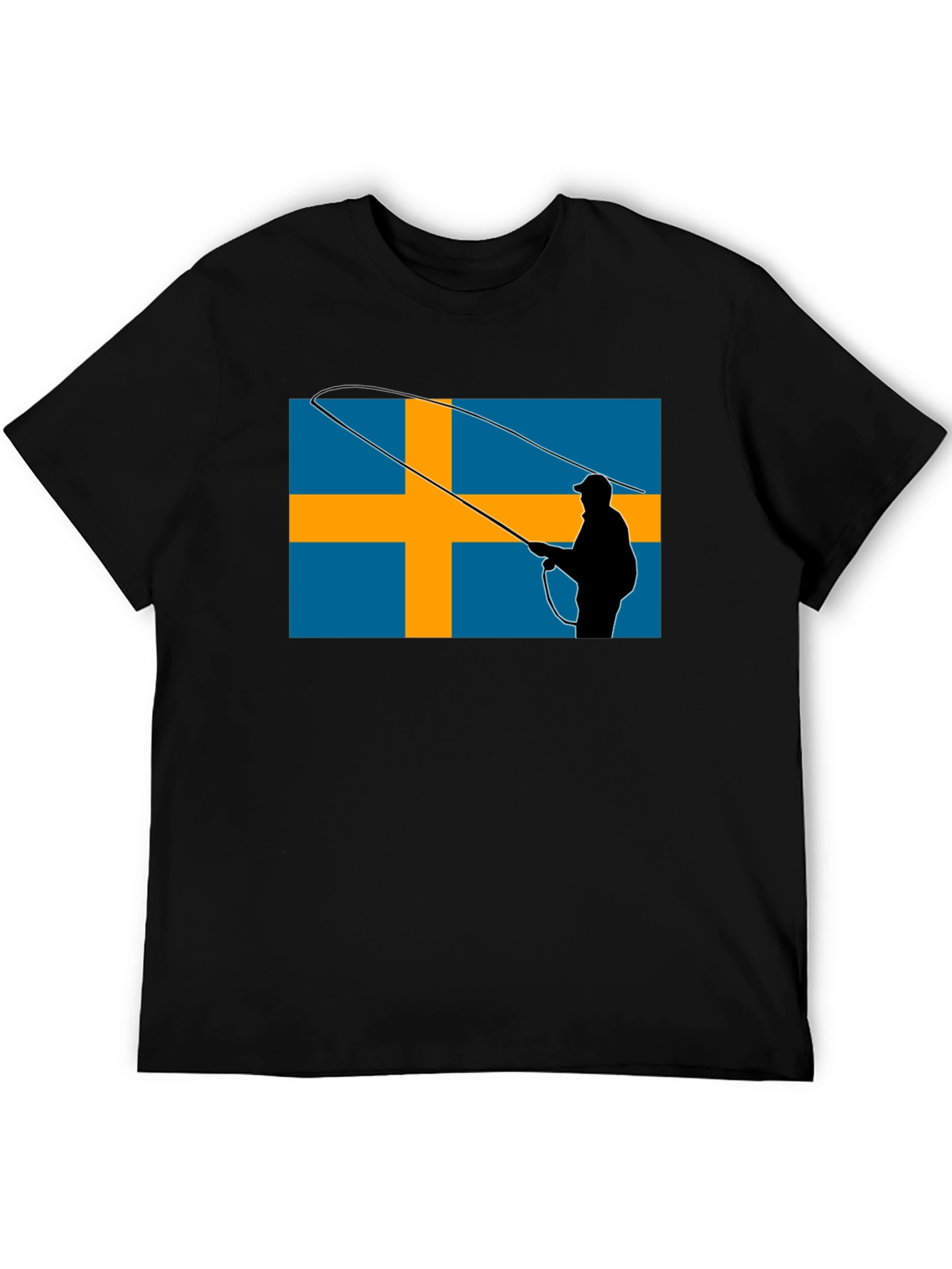 Sweden Flag Fly Fishing T-Shirt