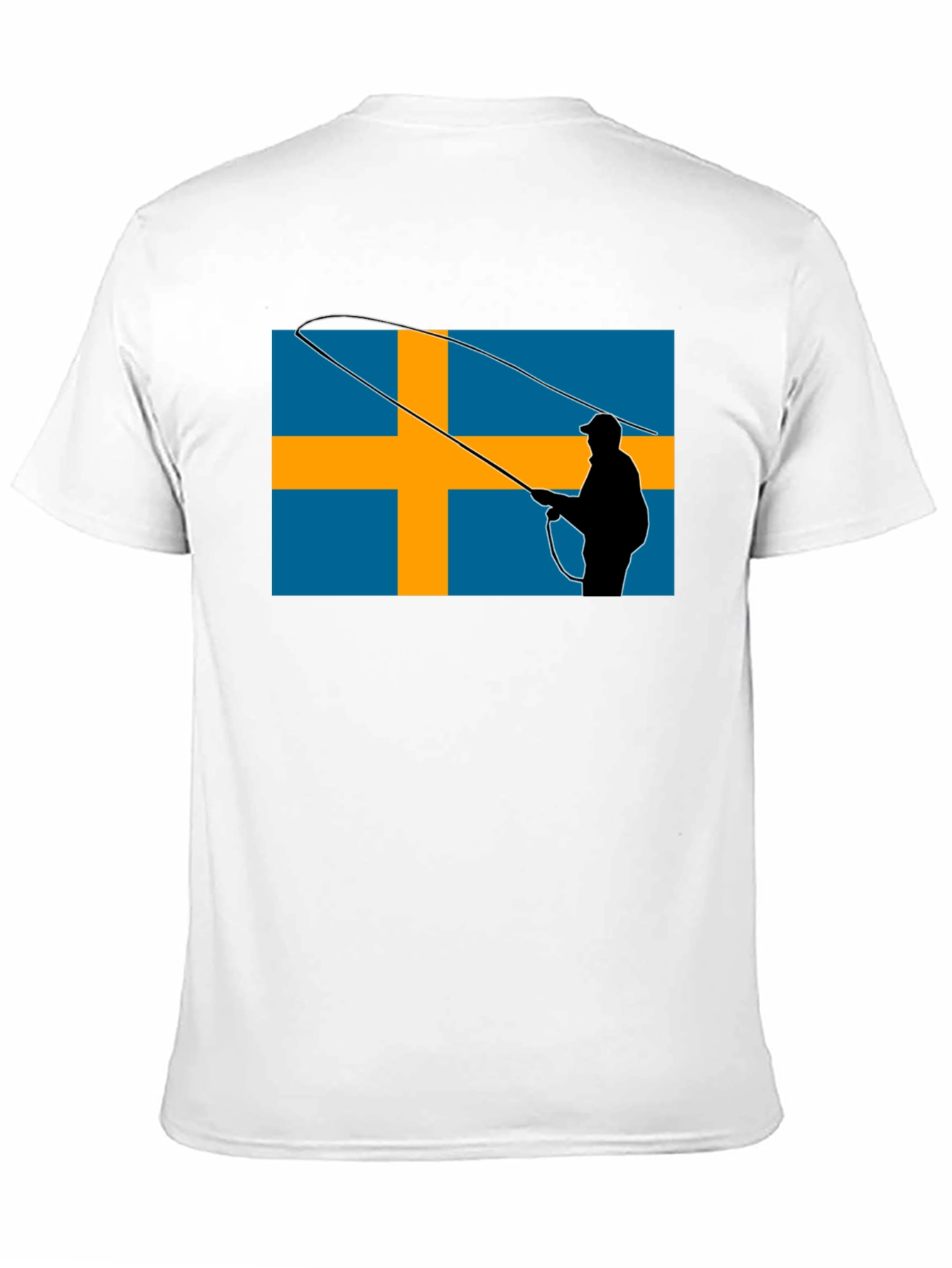 Sweden Flag Fly Fishing T-Shirt