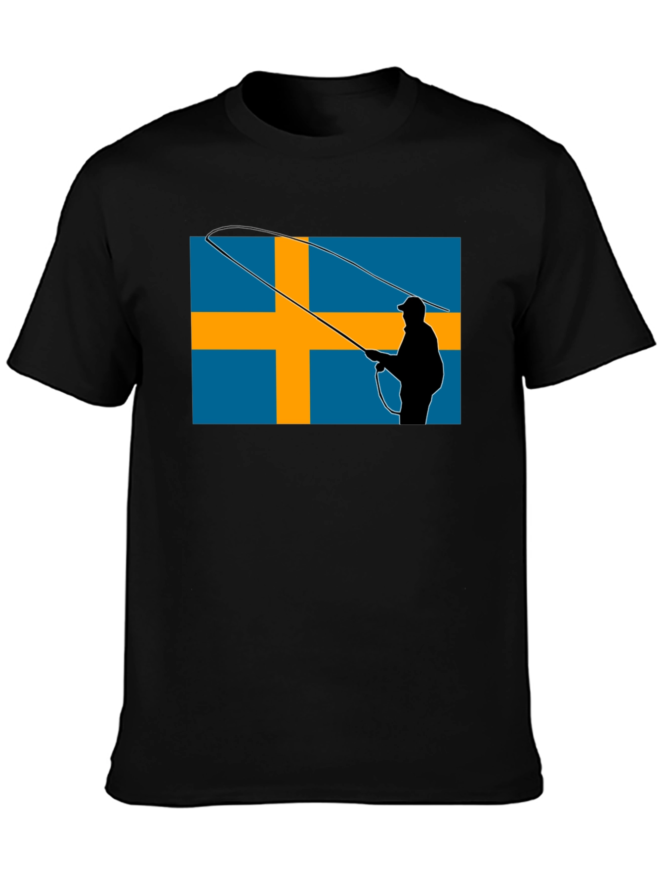 Sweden Flag Fly Fishing T-Shirt
