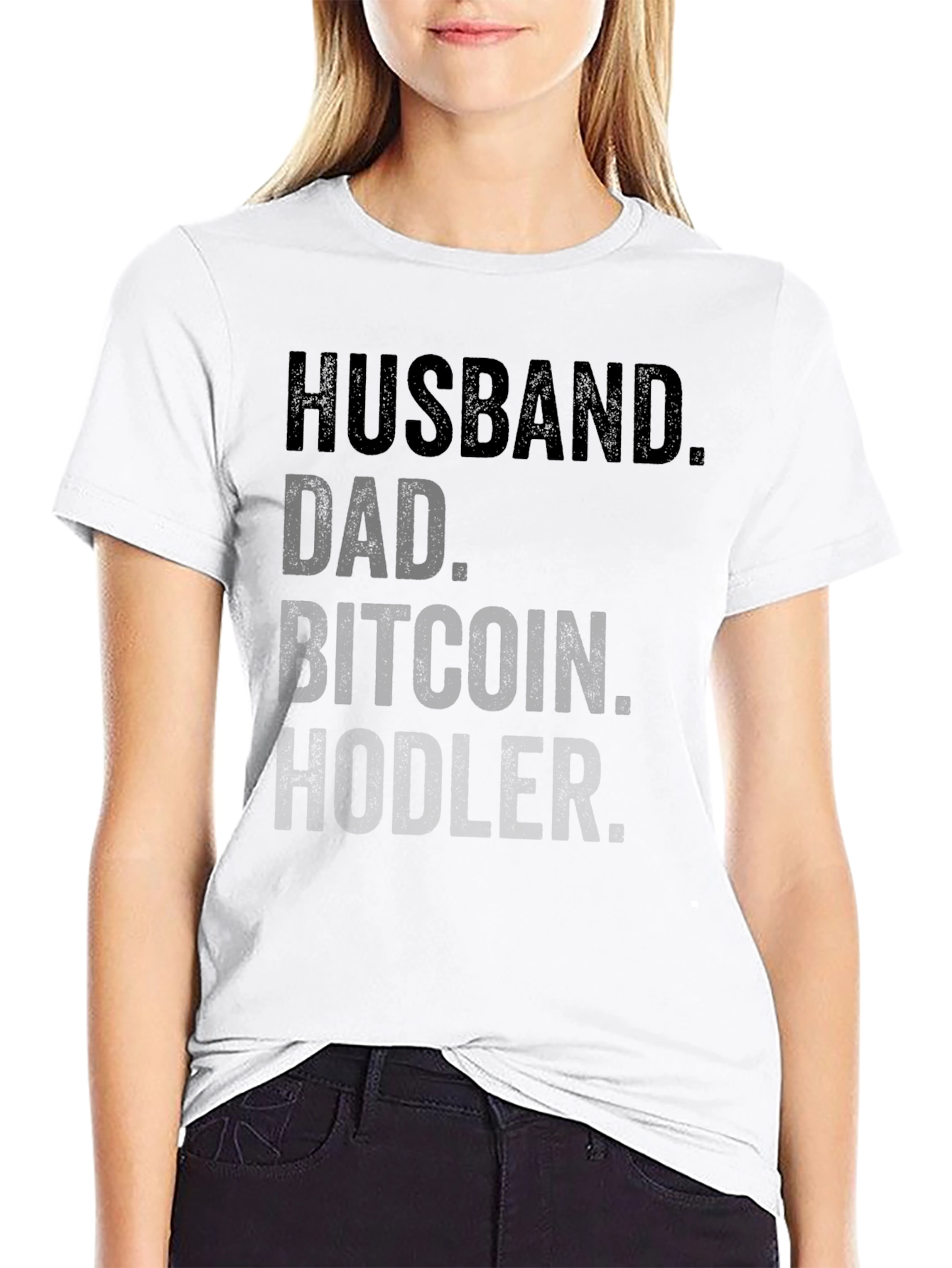 Husband Dad Bitcoin Hodler Black T-Shirt