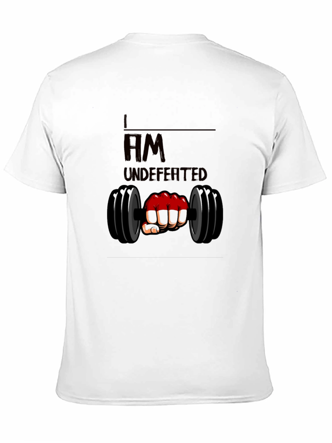 I am Undefeated Graphic Tee - Black Cotton T-Shirt