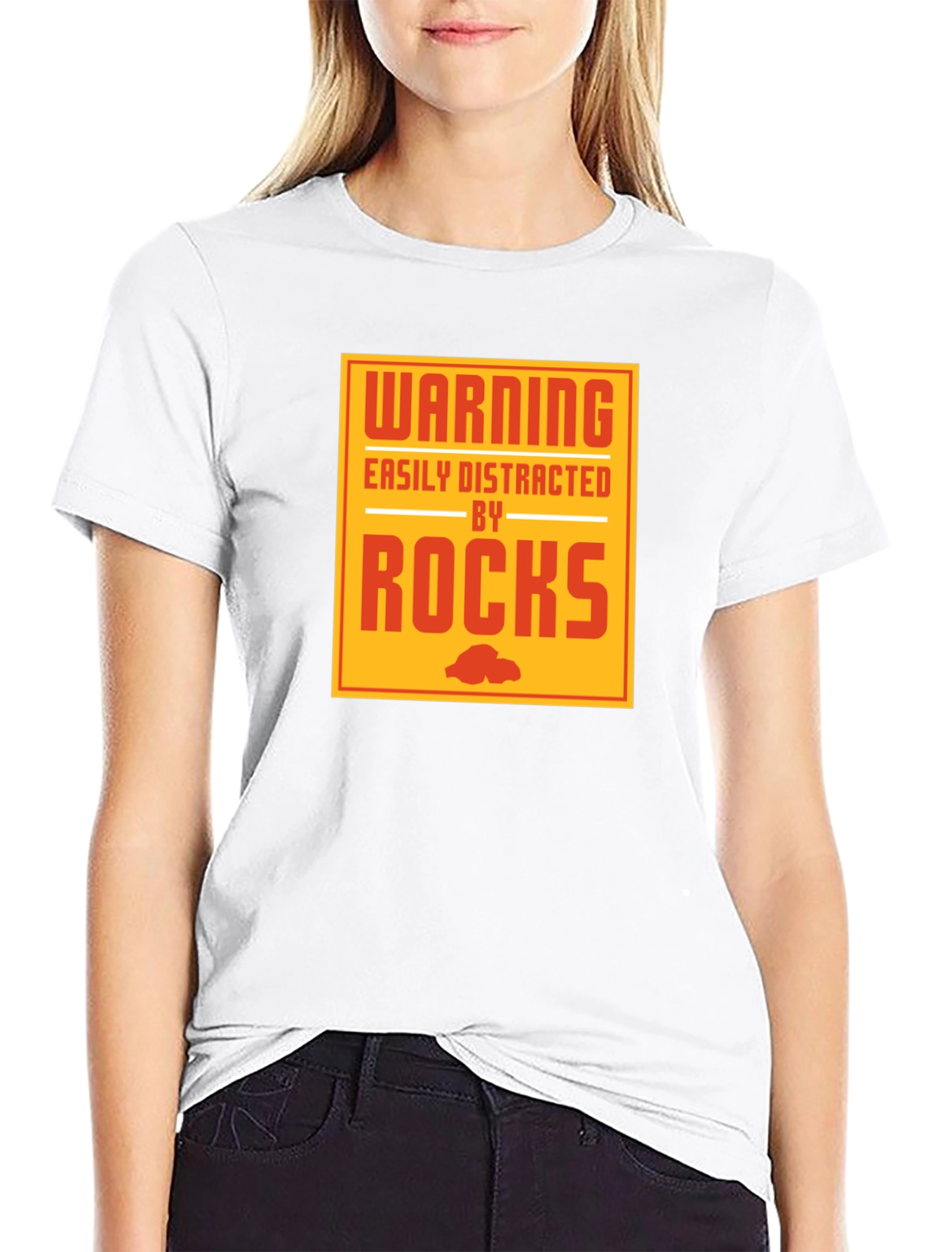 Warning Rocks Graphic Tee