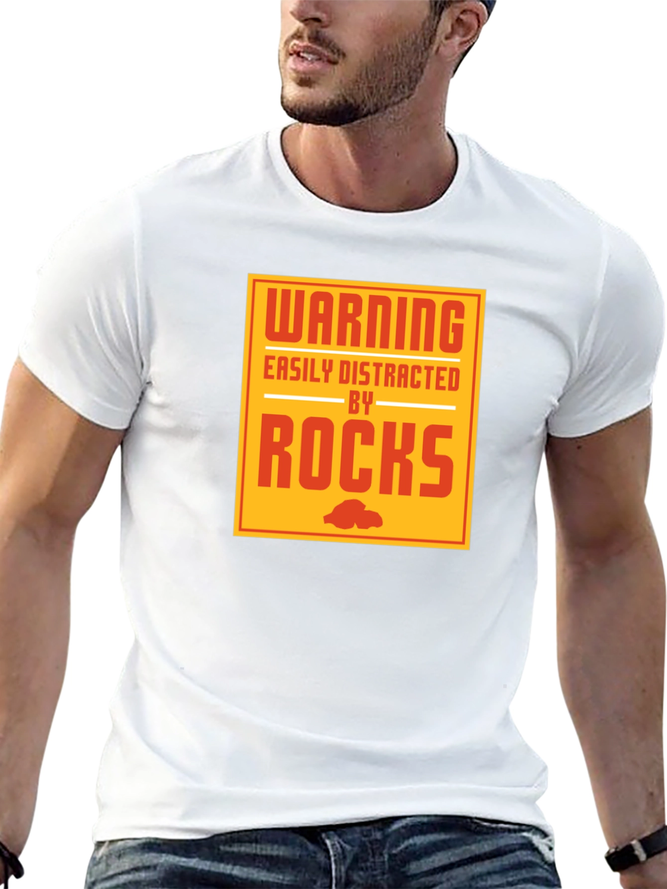 Warning Rocks Graphic Tee
