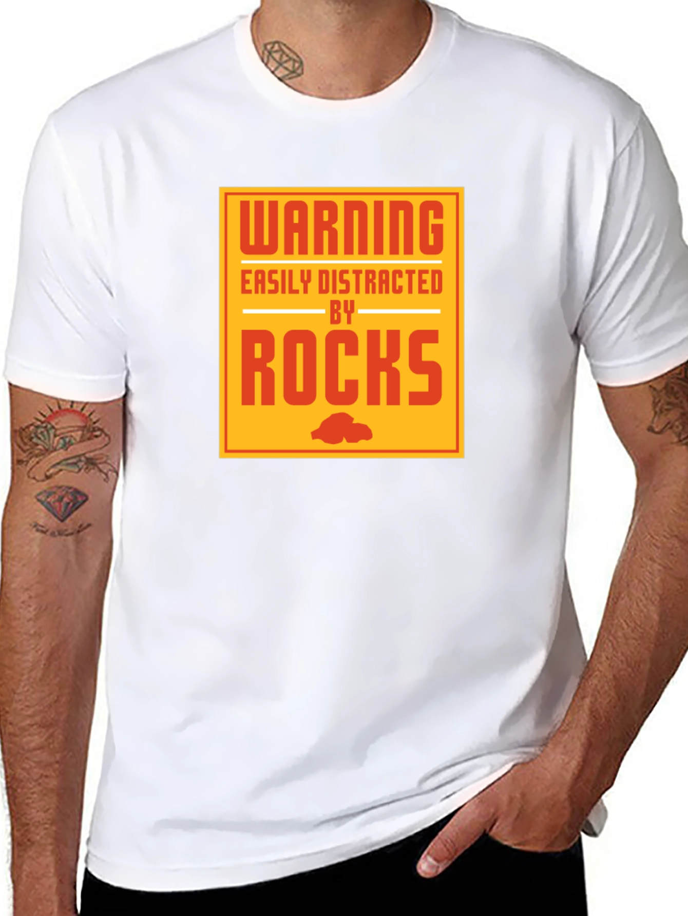 Warning Rocks Graphic Tee