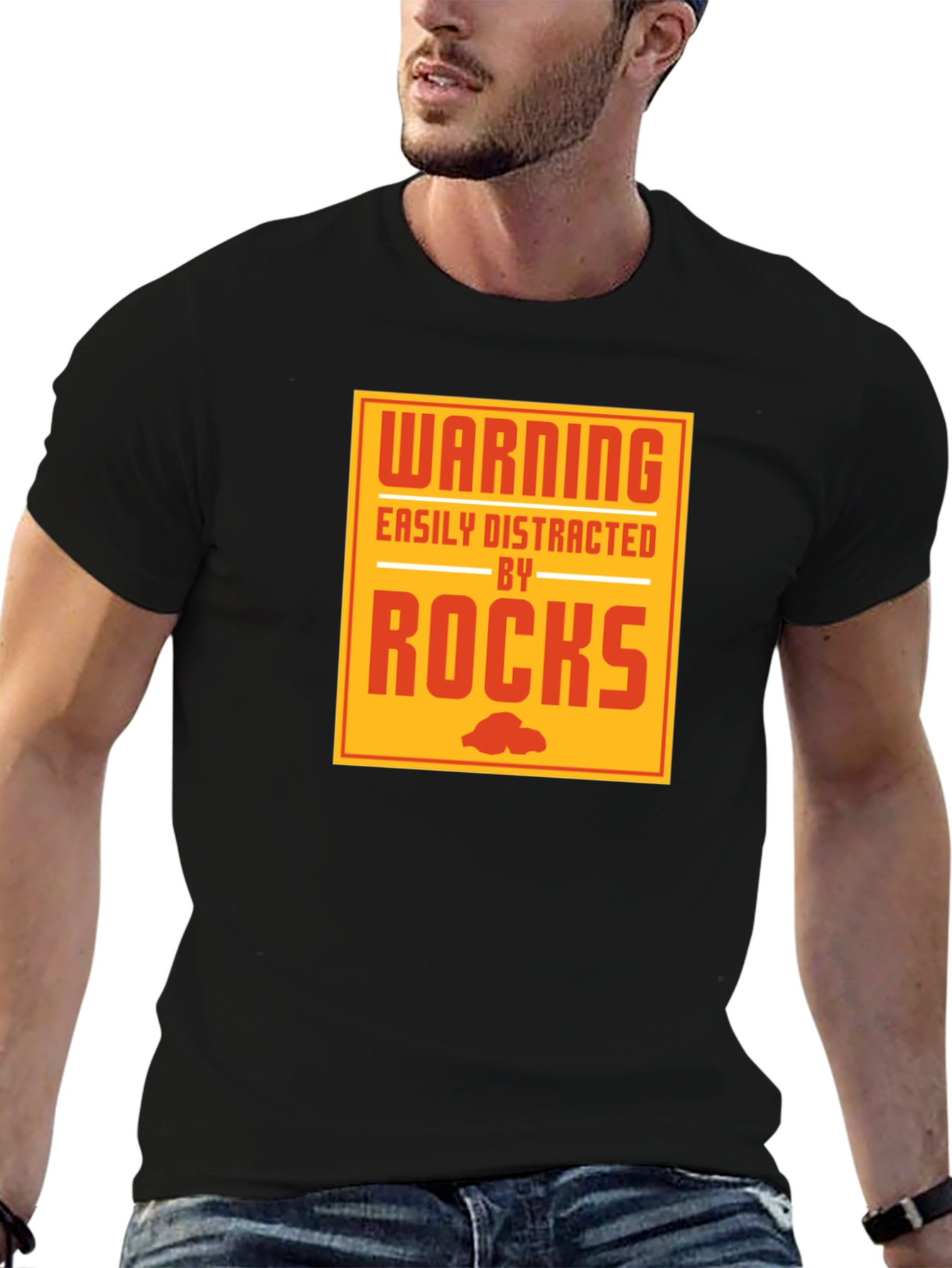Warning Rocks Graphic Tee