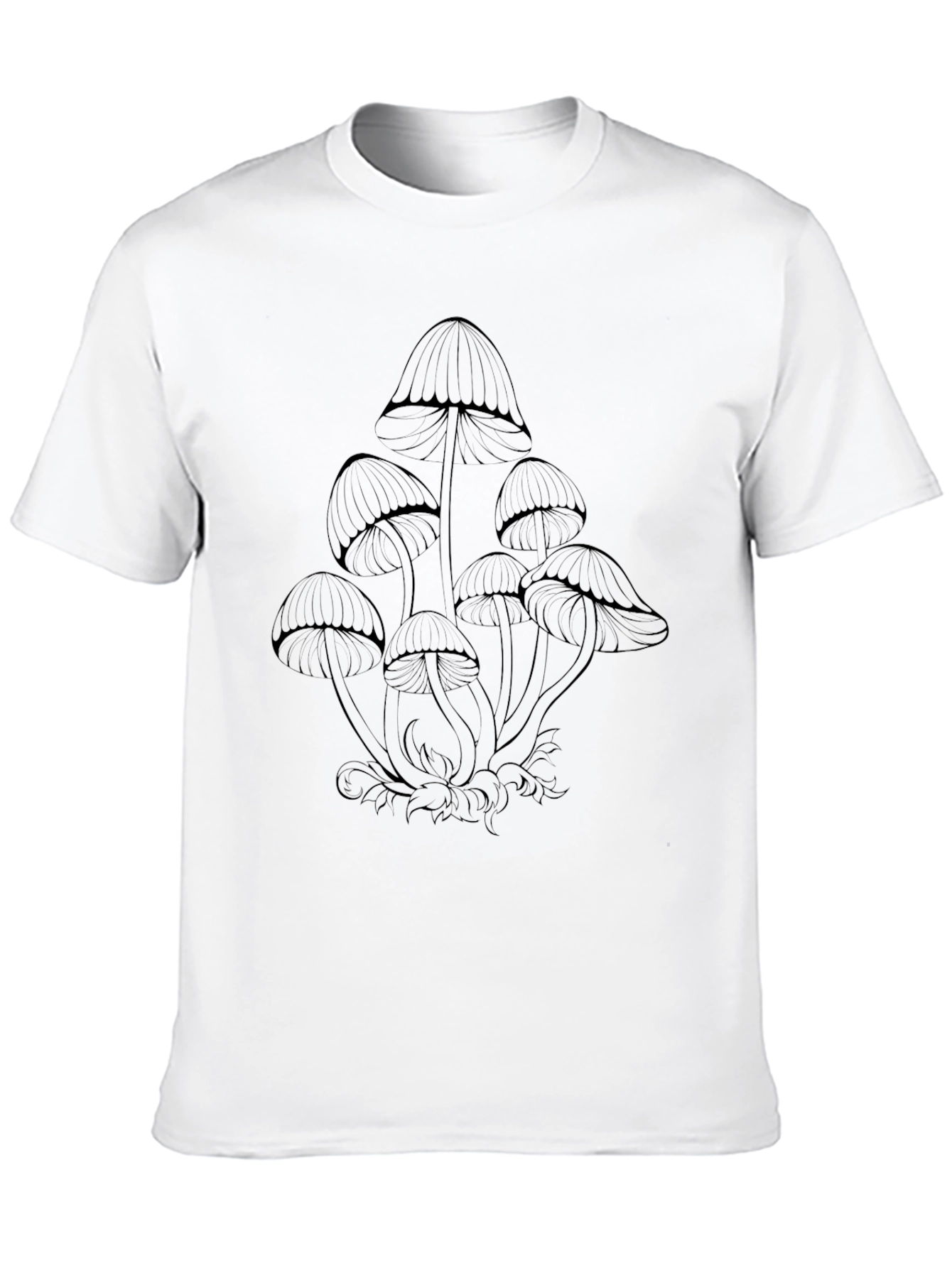 Mushroom Graphic Tee - Dark Botanical Design