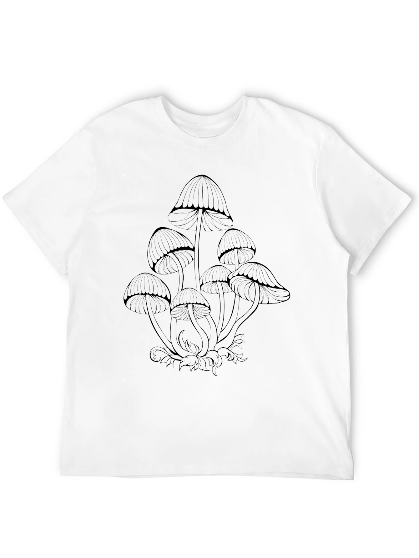 Mushroom Graphic Tee - Dark Botanical Design
