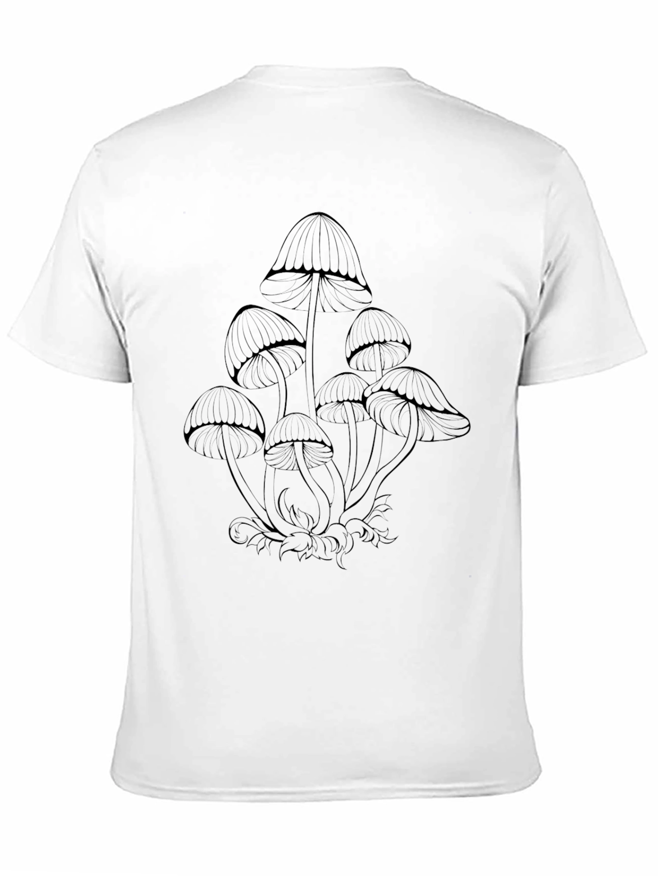 Mushroom Graphic Tee - Dark Botanical Design