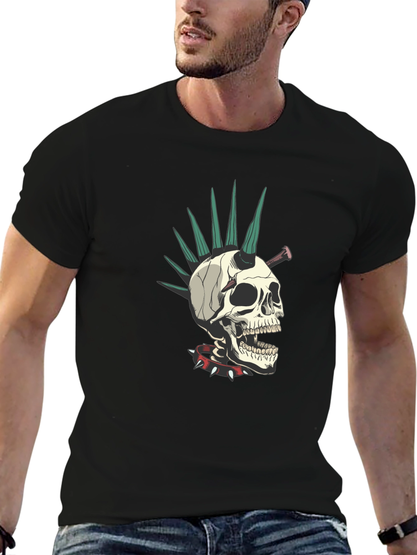 Punk Skull T-Shirt - Edgy Streetwear Tee