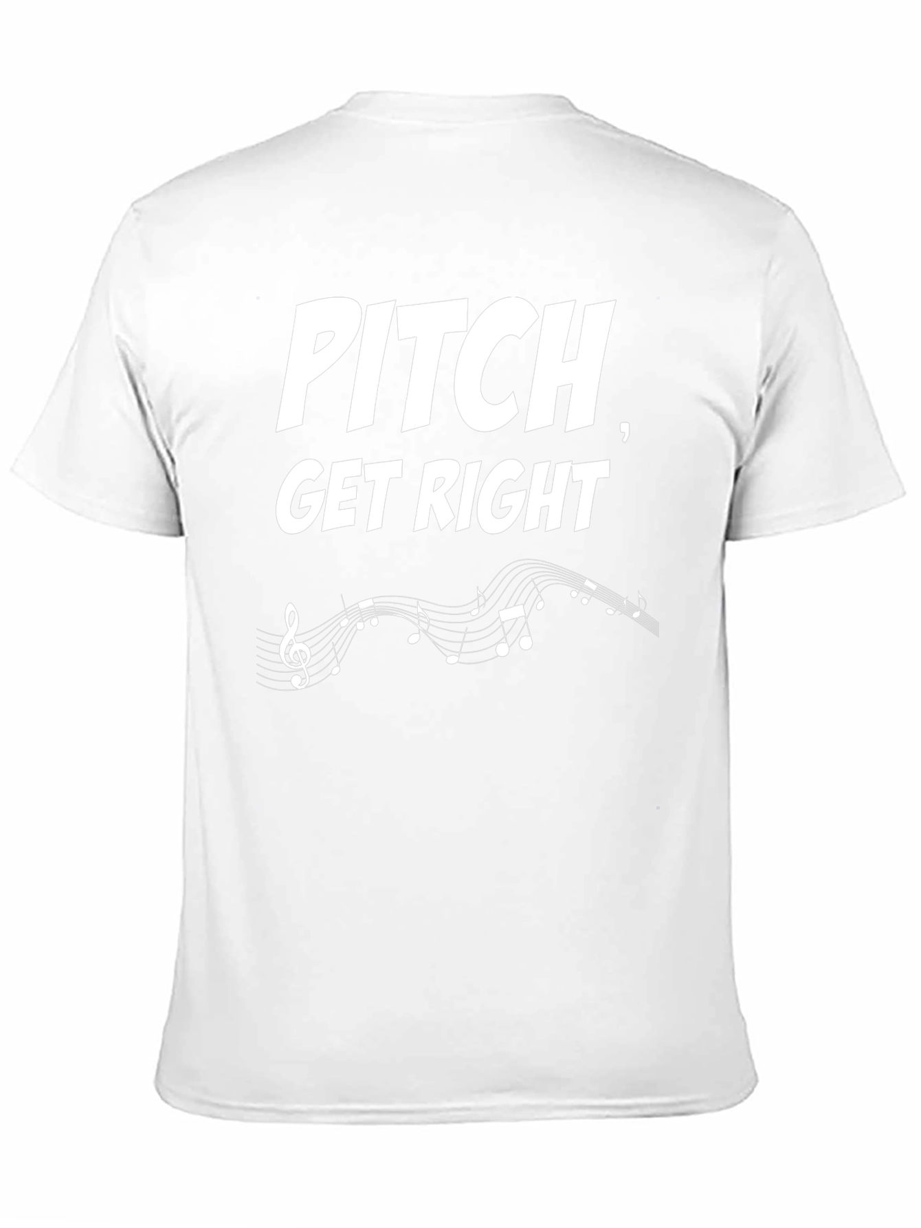 Pitch Get Right Music Notes Graphic T-Shirt